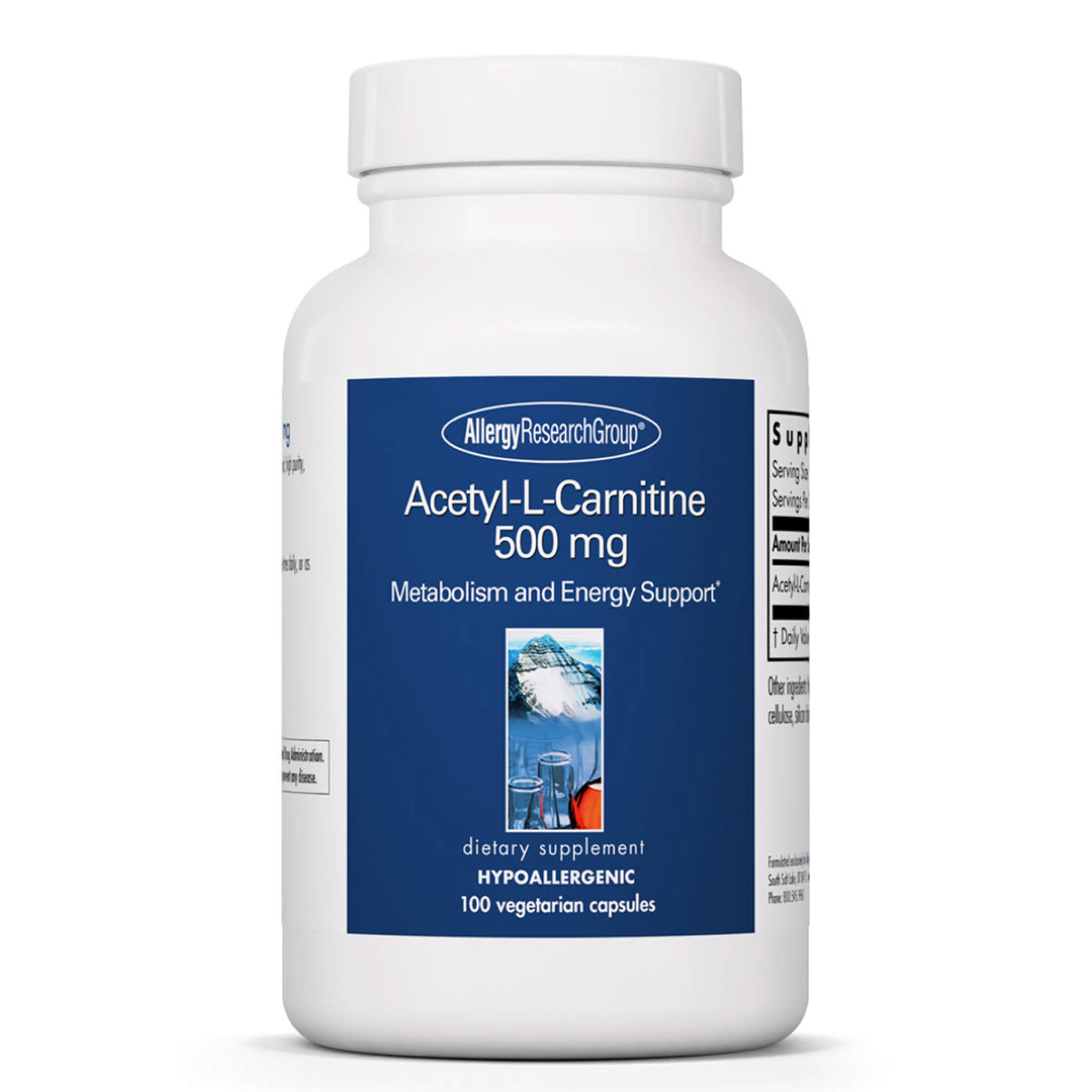 Allergy Research Group - Acetyl L Carnitine 500 mg