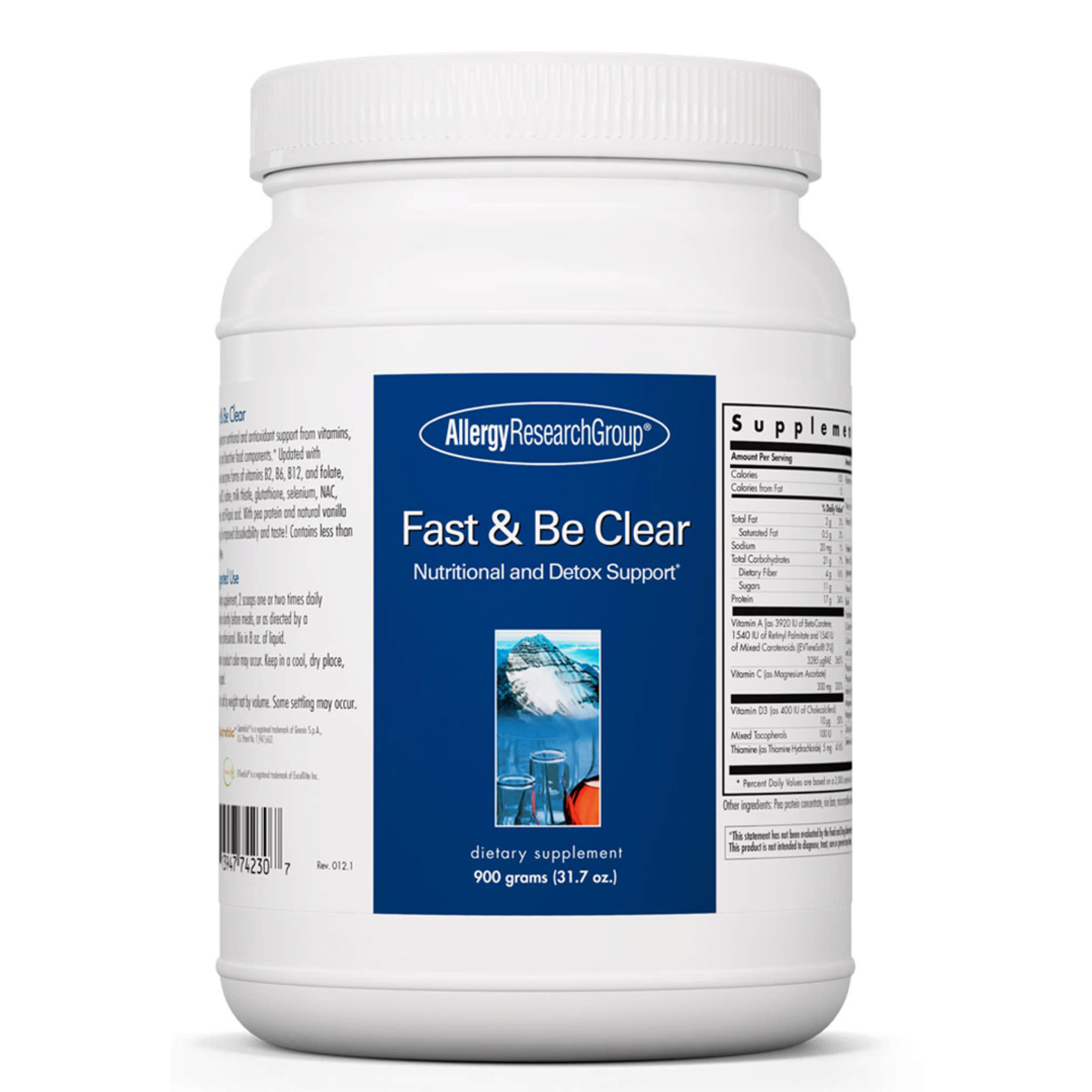 Allergy Research Group - Fast And Be Clear 900 Gms