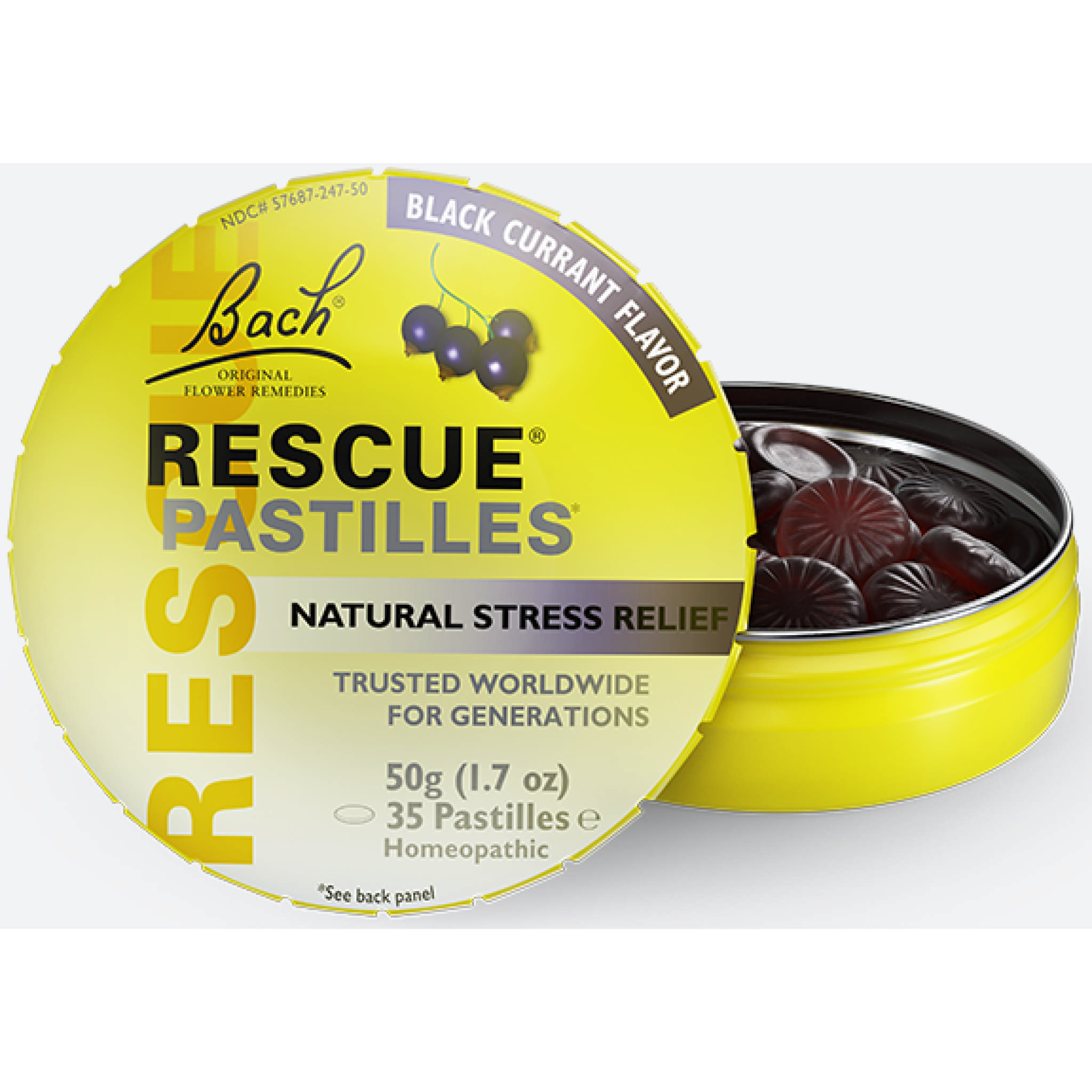 Bach Flower Remedies - Rescue Remedy Pastlle Black Cr
