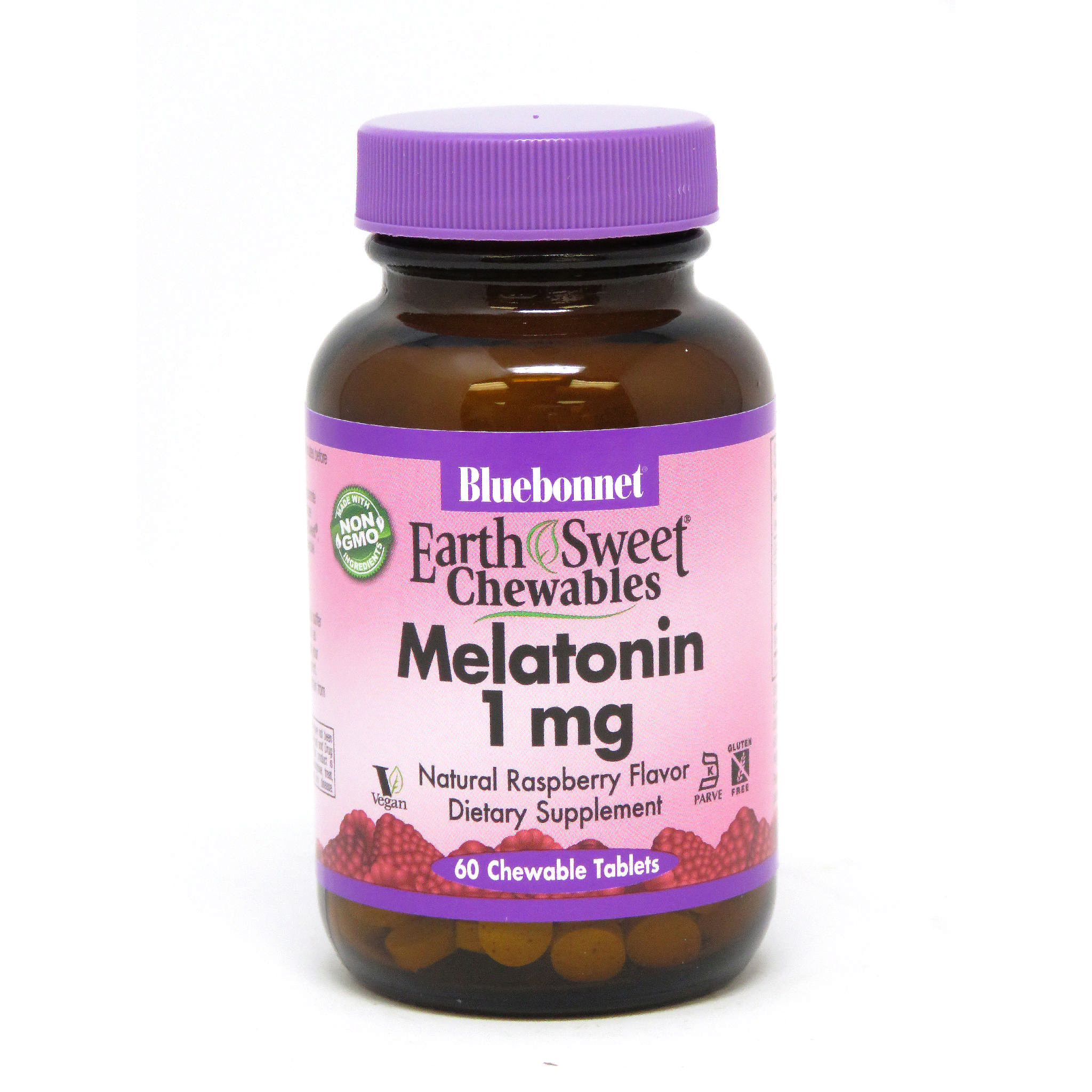 Bluebonnet - Melatonin 1 mg chew Rasp