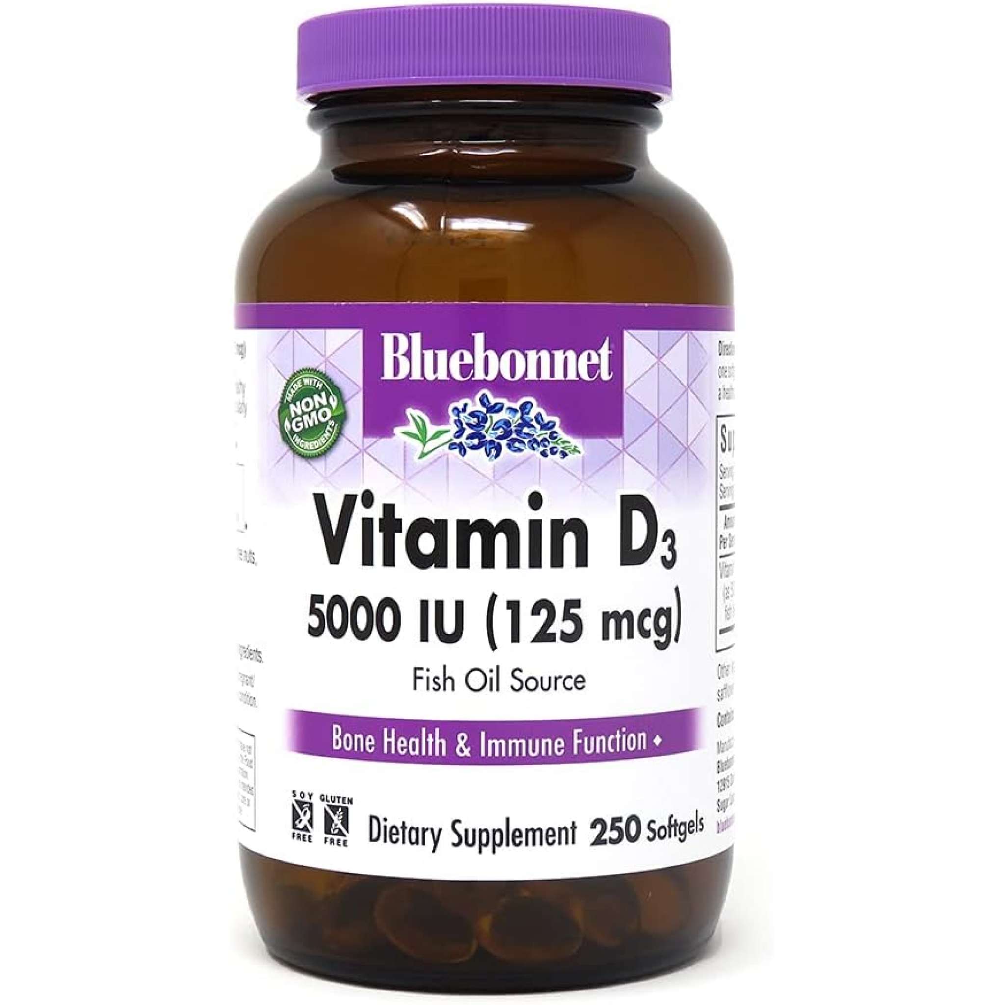 Bluebonnet - D3 5000 iu From Fish Liver Oil