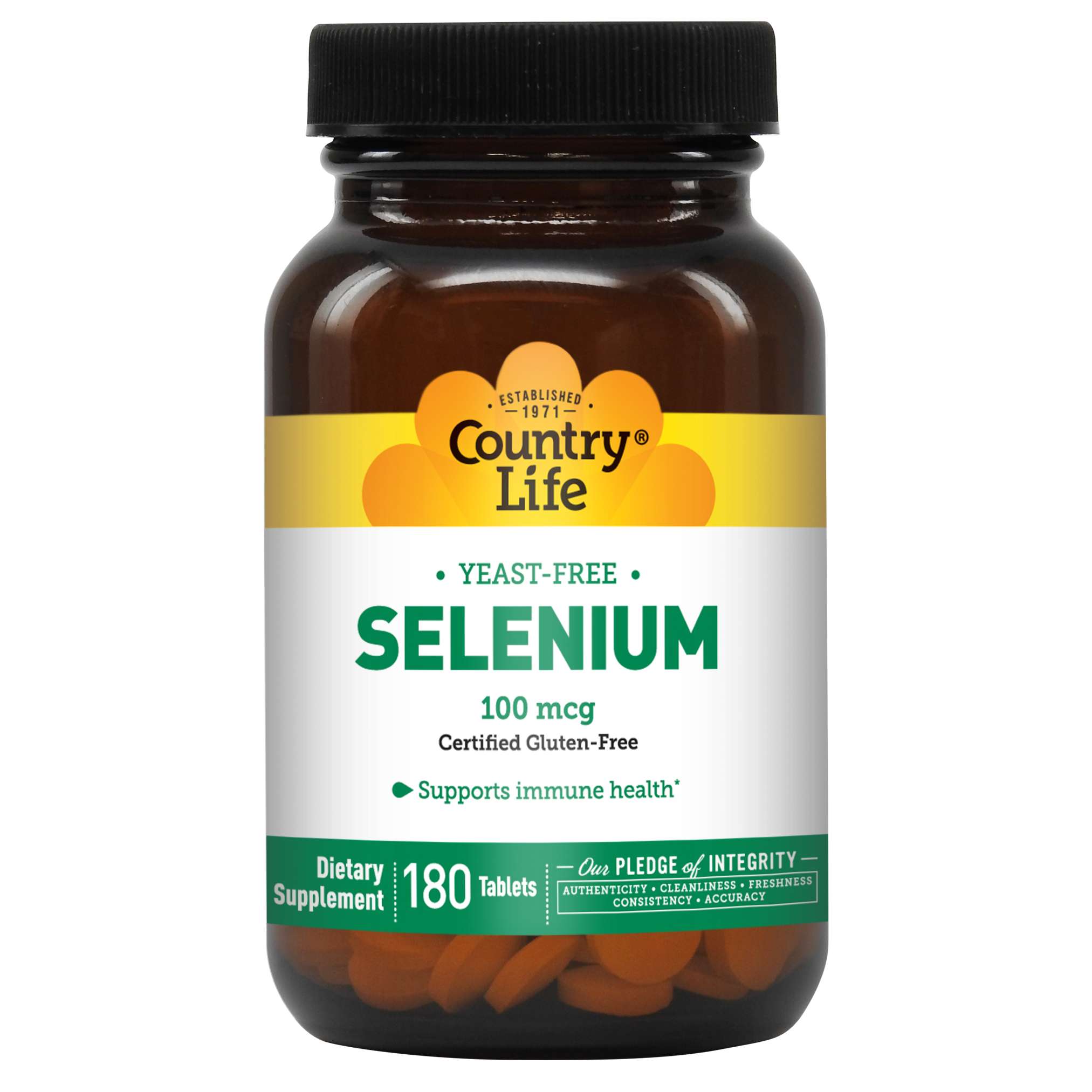 Country Life - Selenium 100 mcg Yeast Free