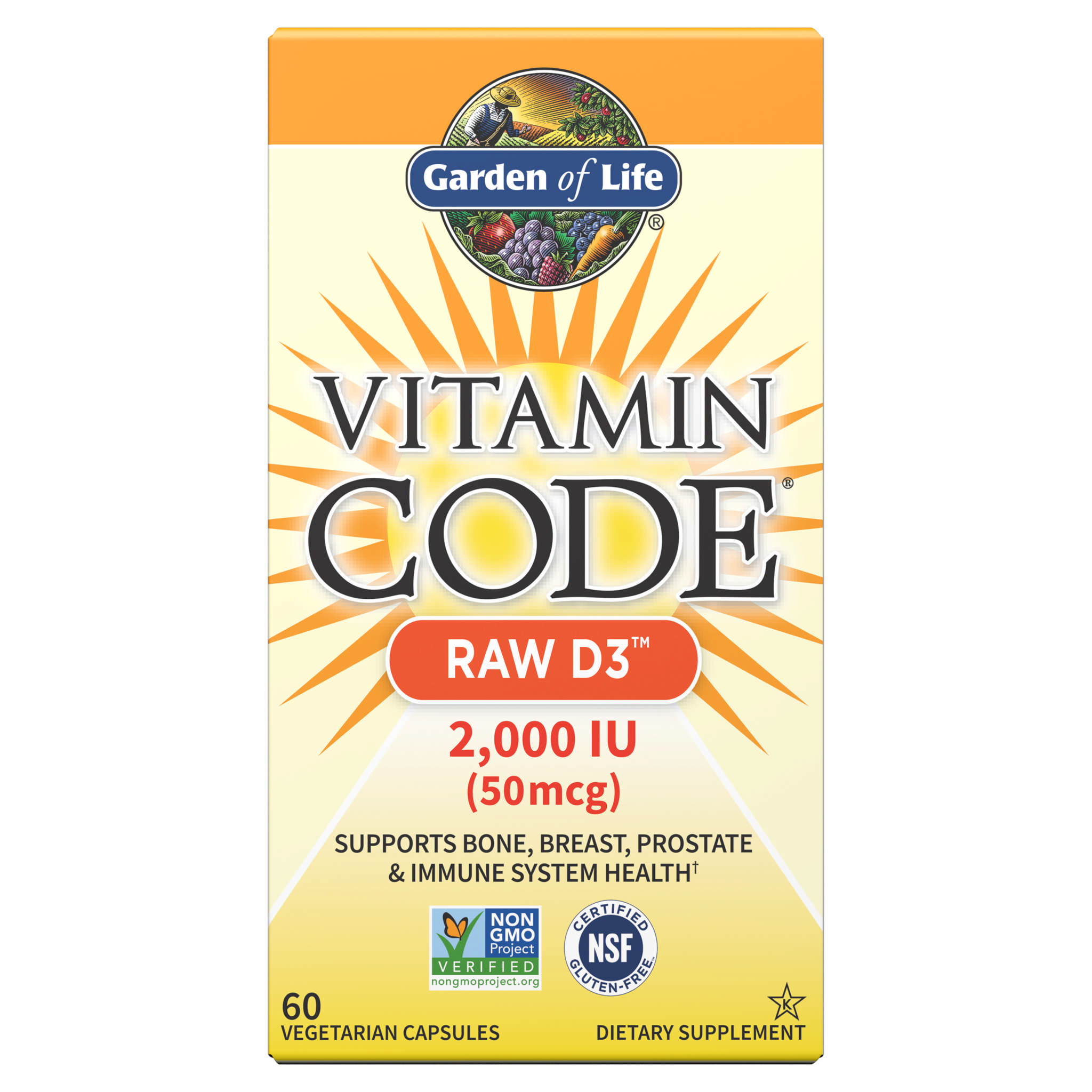Garden Of Life - D3 2000 Raw Vitamin Code
