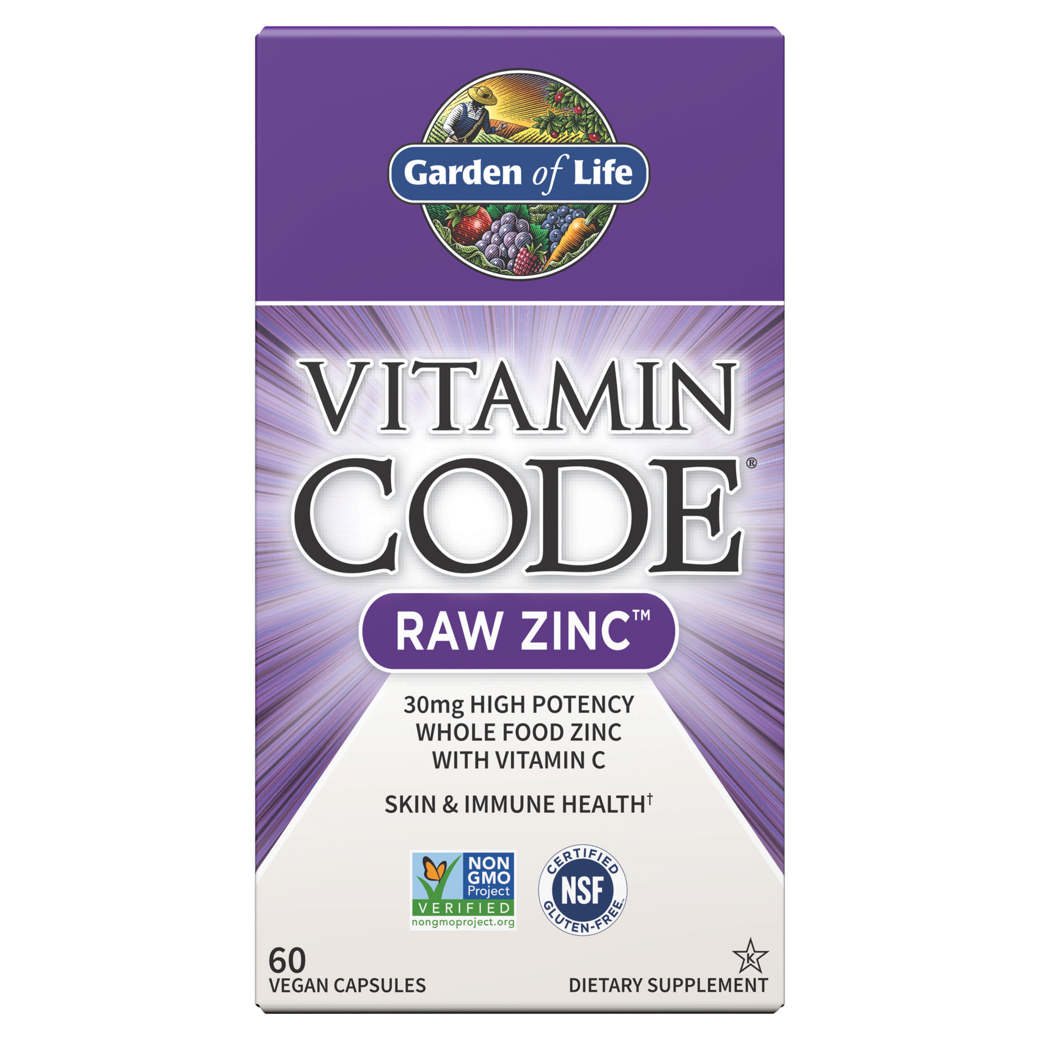 Garden Of Life - Zinc 30 mg Raw Vit Code