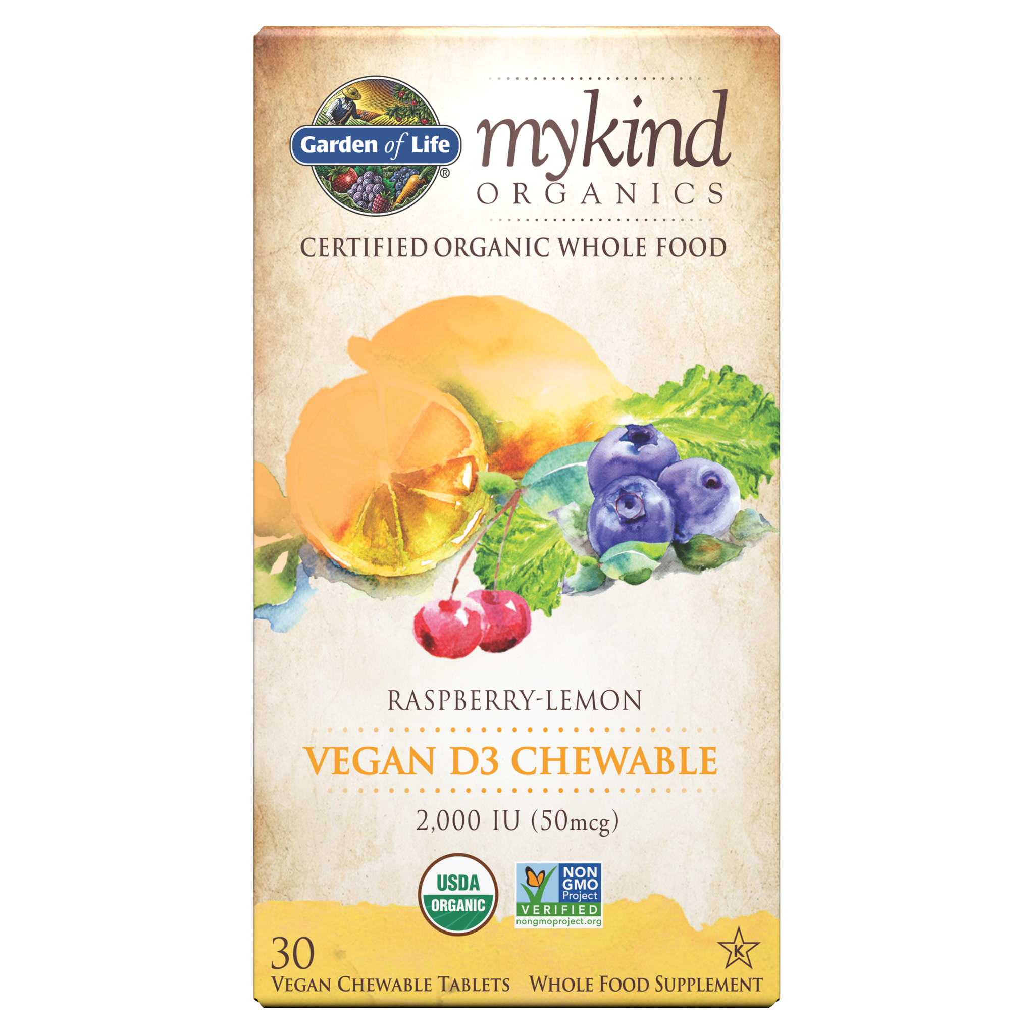 Garden Of Life - D3 2000 Vegan Org Mykind chew