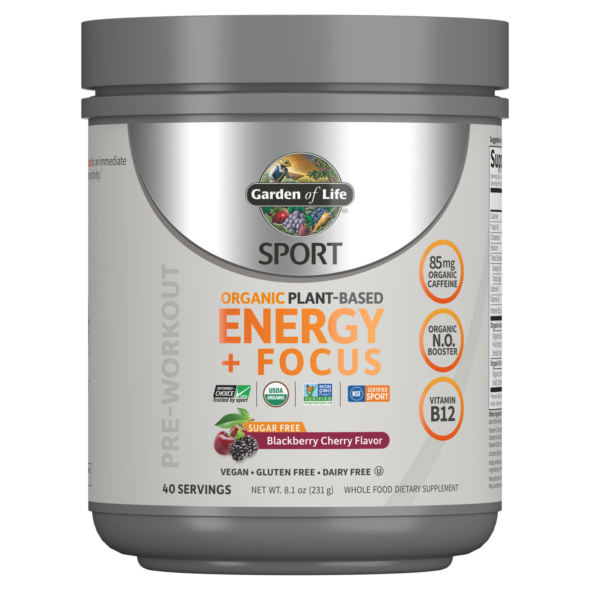 Garden Of Life - Energy & Focus Sport Sugar Fre