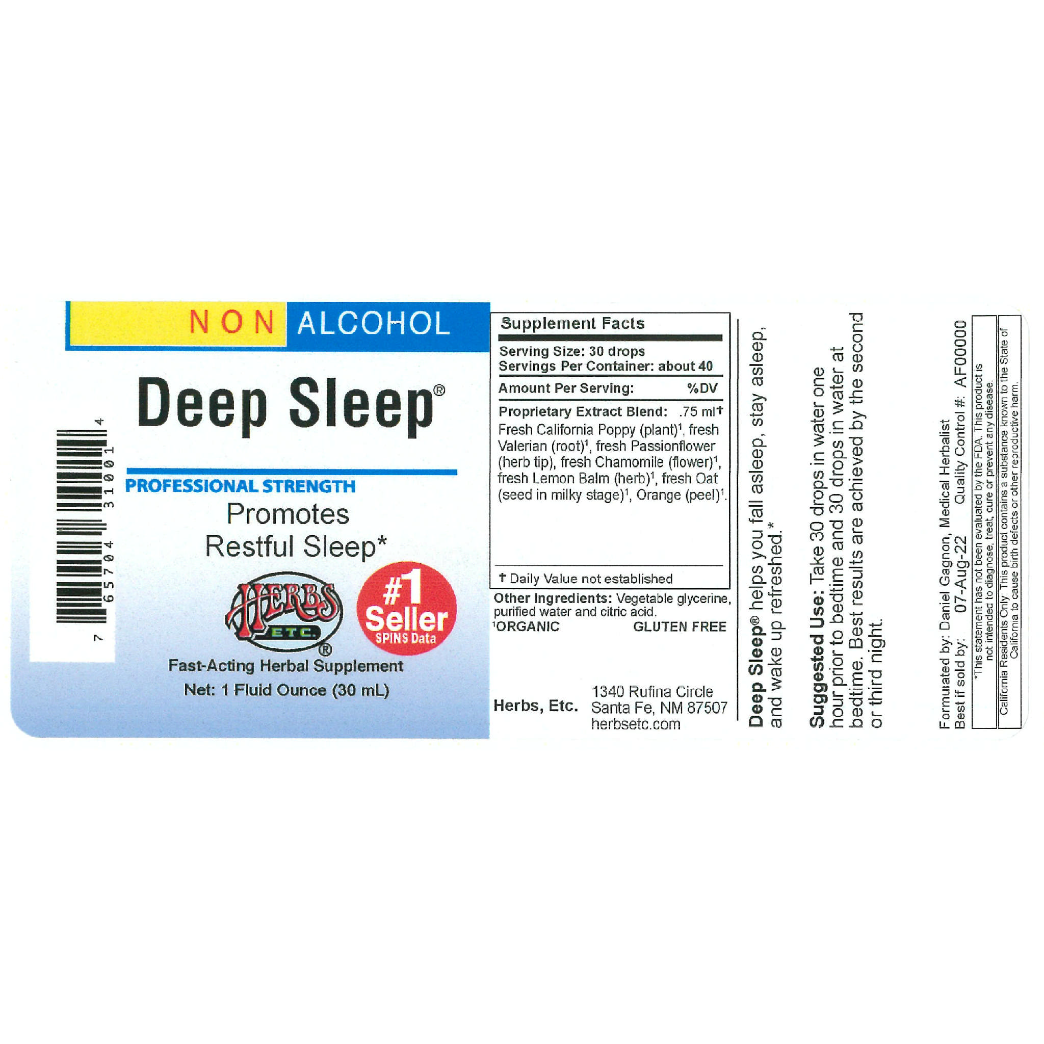 Herbs Etc - Deep Sleep A/F
