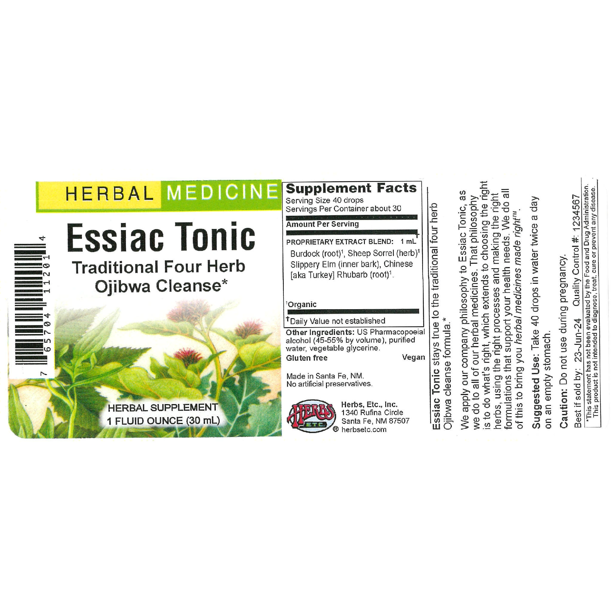 Herbs Etc - Essiac Tonic