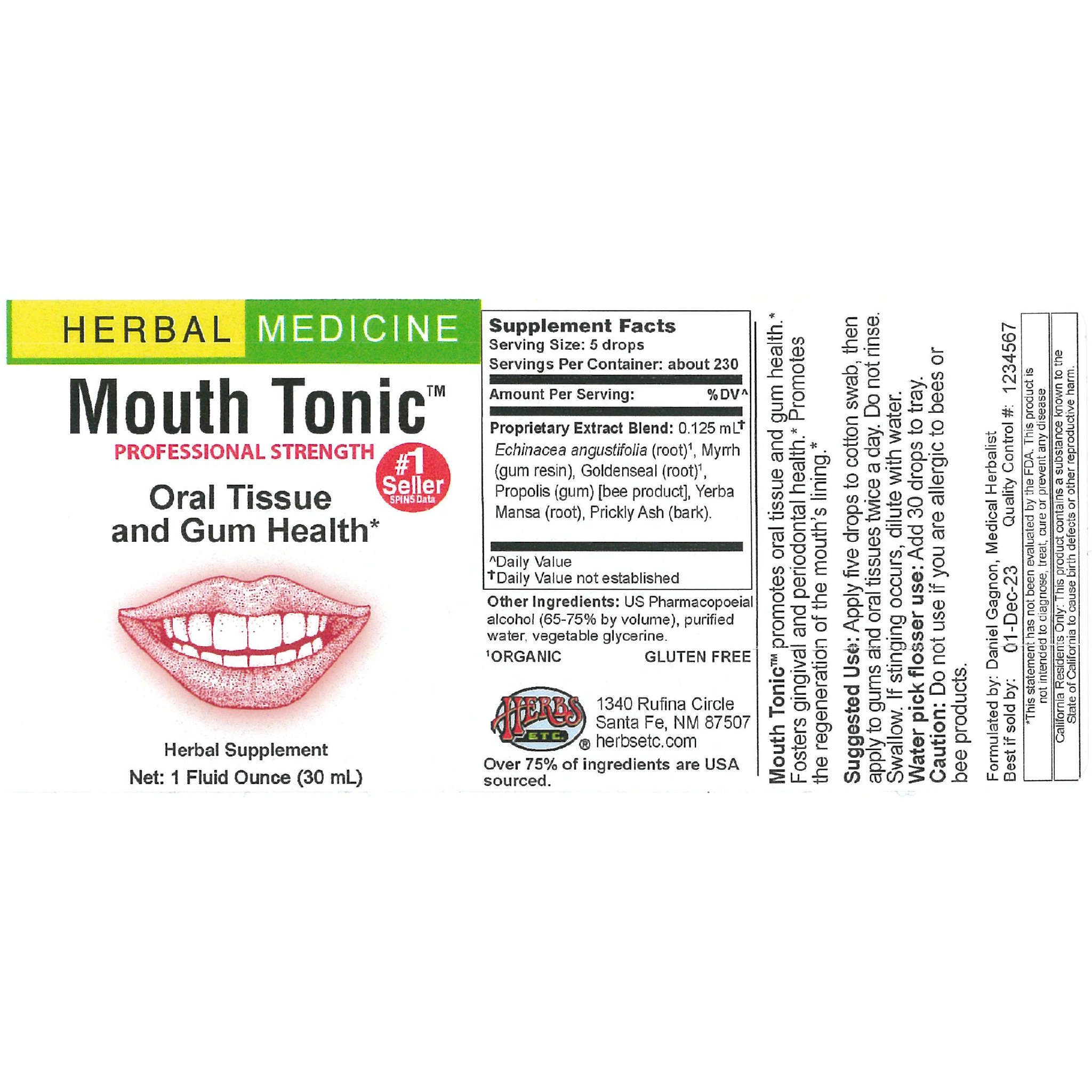 Herbs Etc - Mouth Tonic
