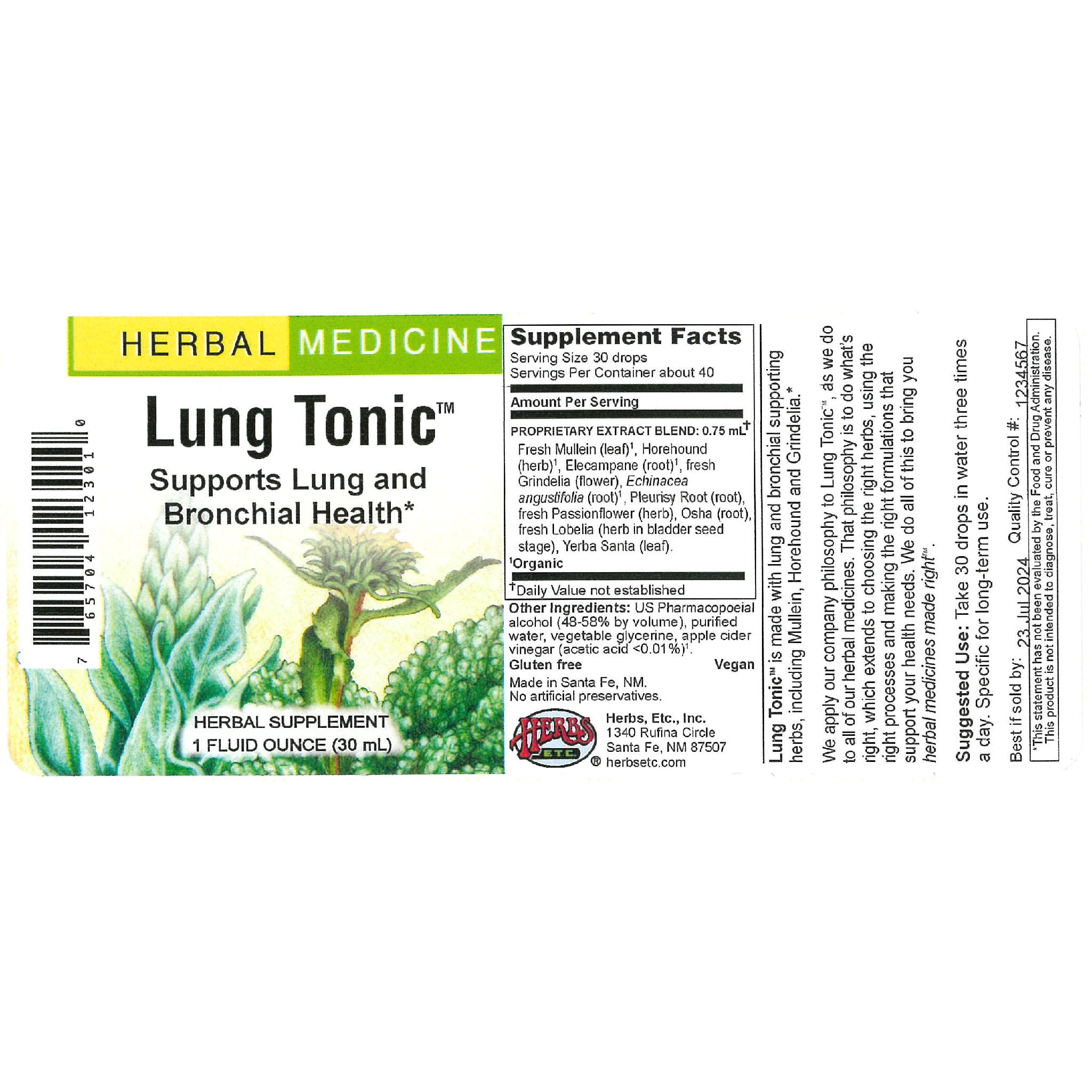 Herbs Etc - Lung Tonic