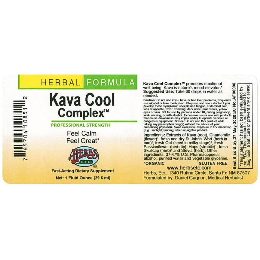 Herbs Etc - Kava Cool Complex