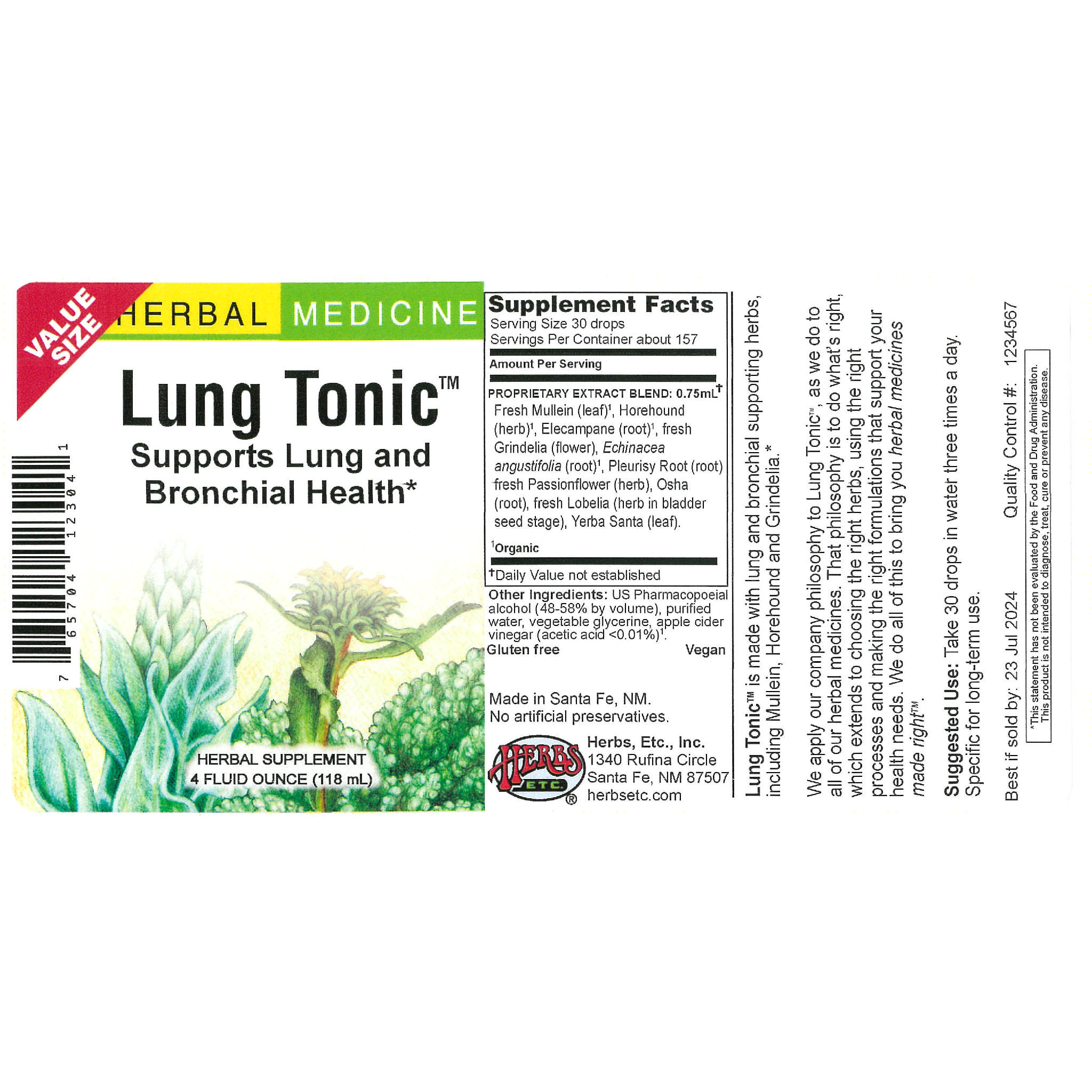 Herbs Etc - Lung Tonic