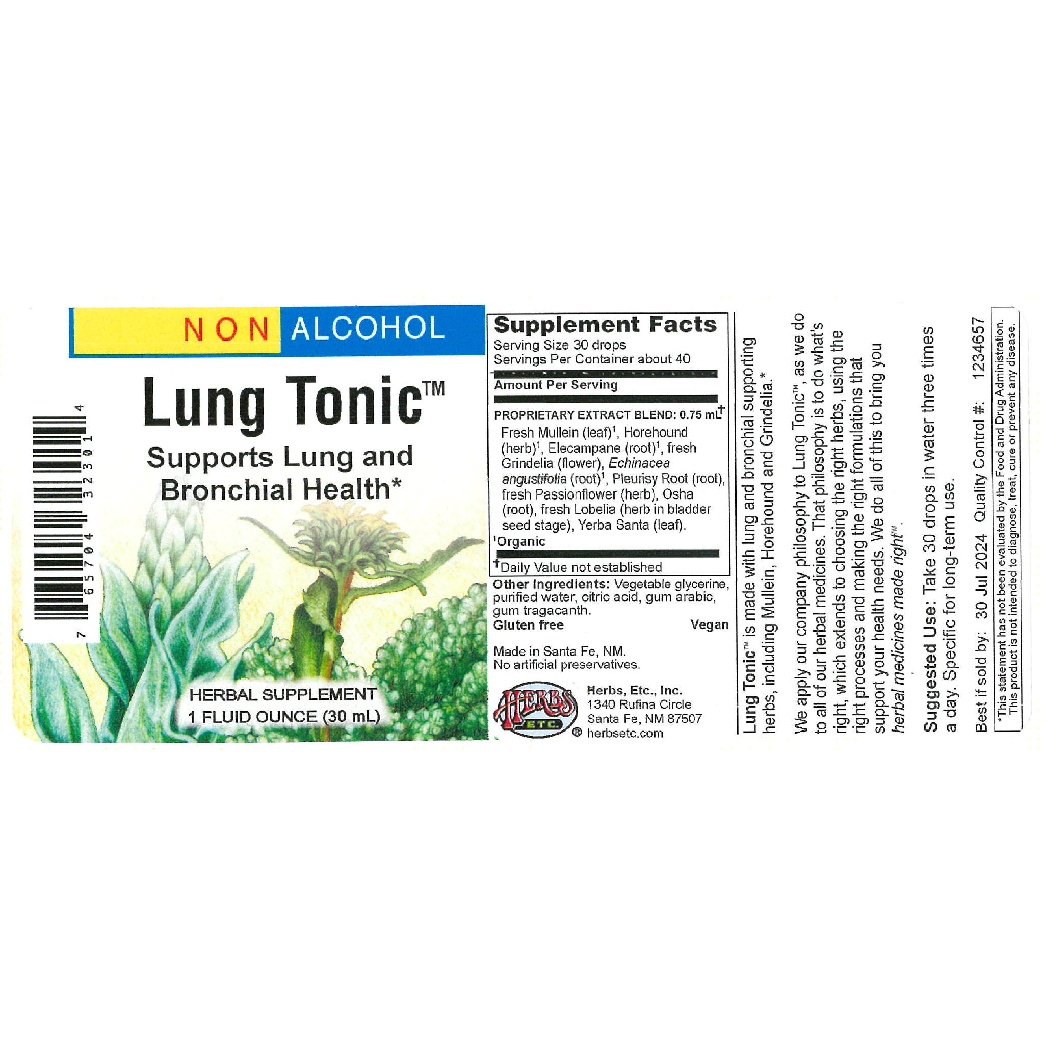 Herbs Etc - Lung Tonic A/F