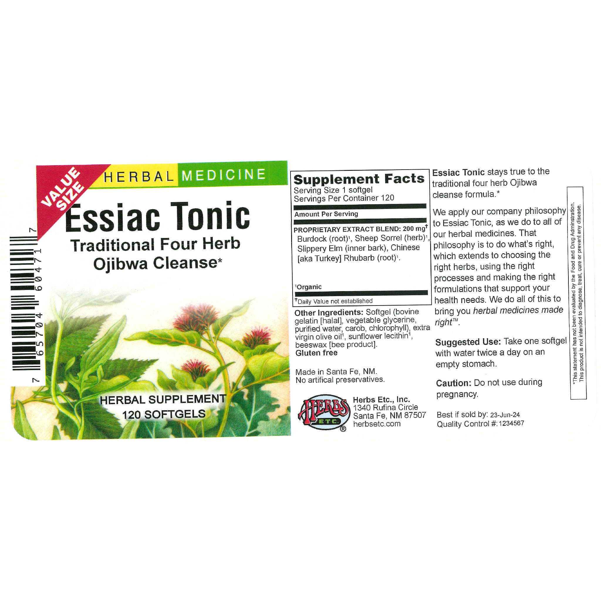 Herbs Etc - Essiac Tonic softgel