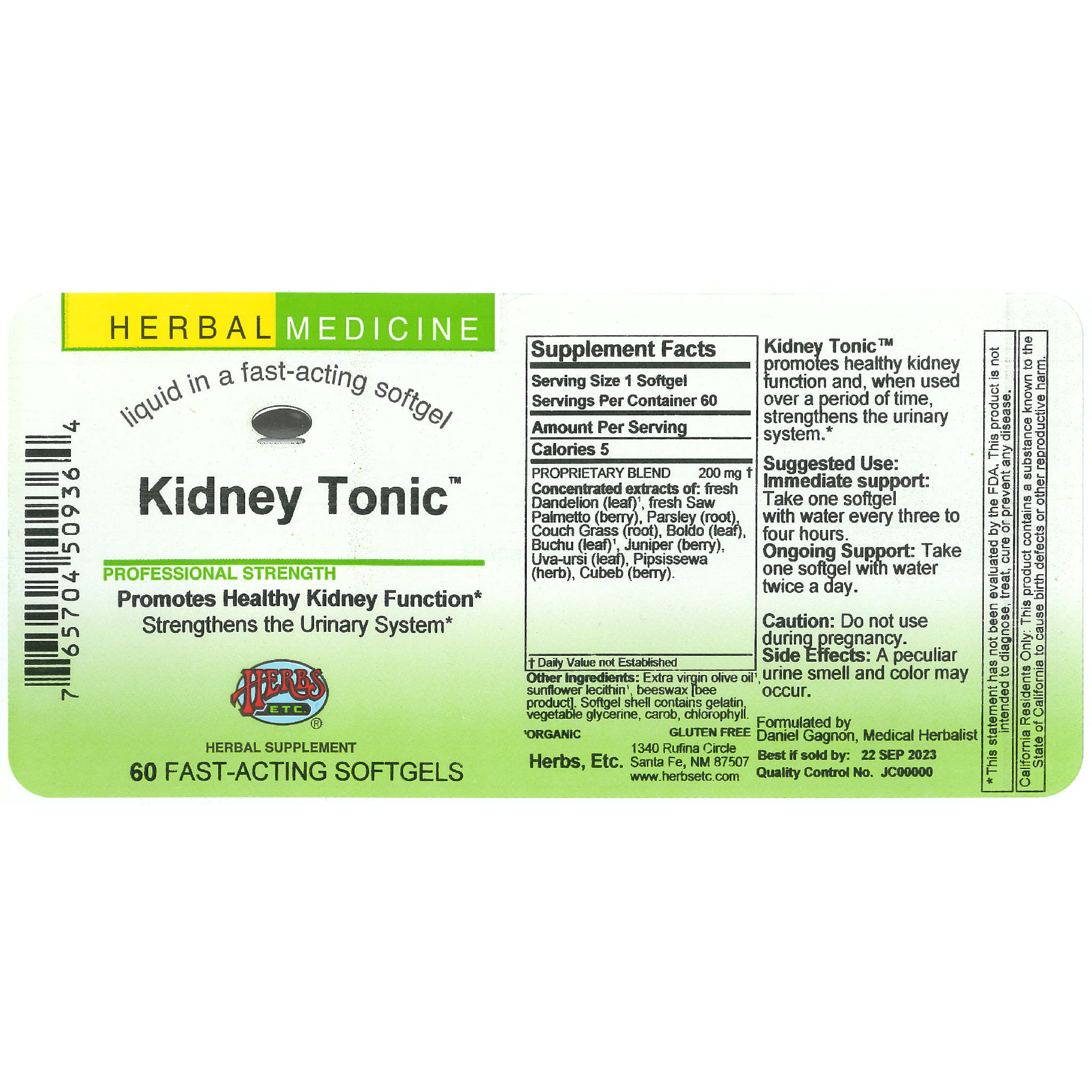 Herbs Etc - Kidney Tonic