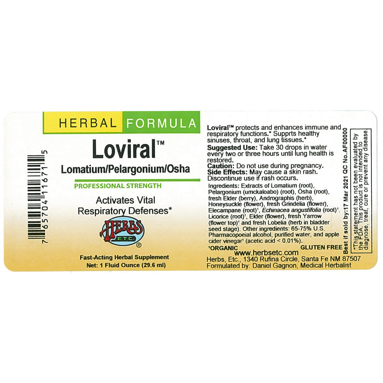 Herbs Etc - Loviral