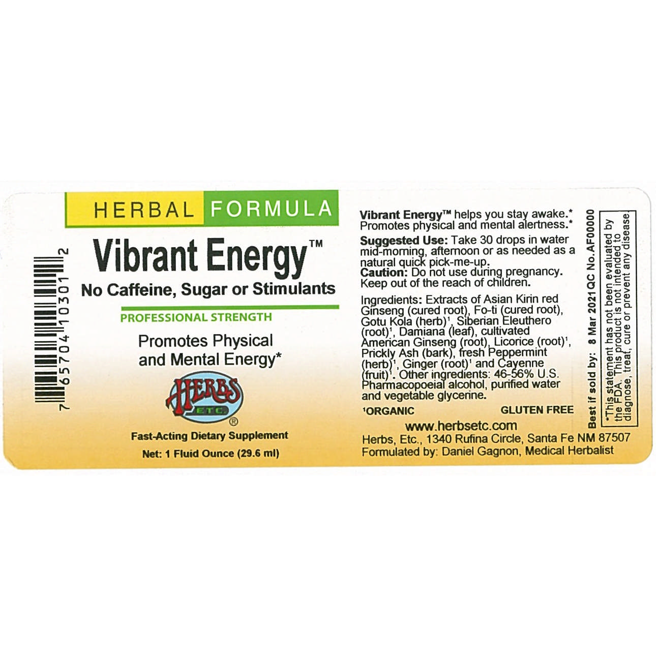 Herbs Etc - Vibrant Energy