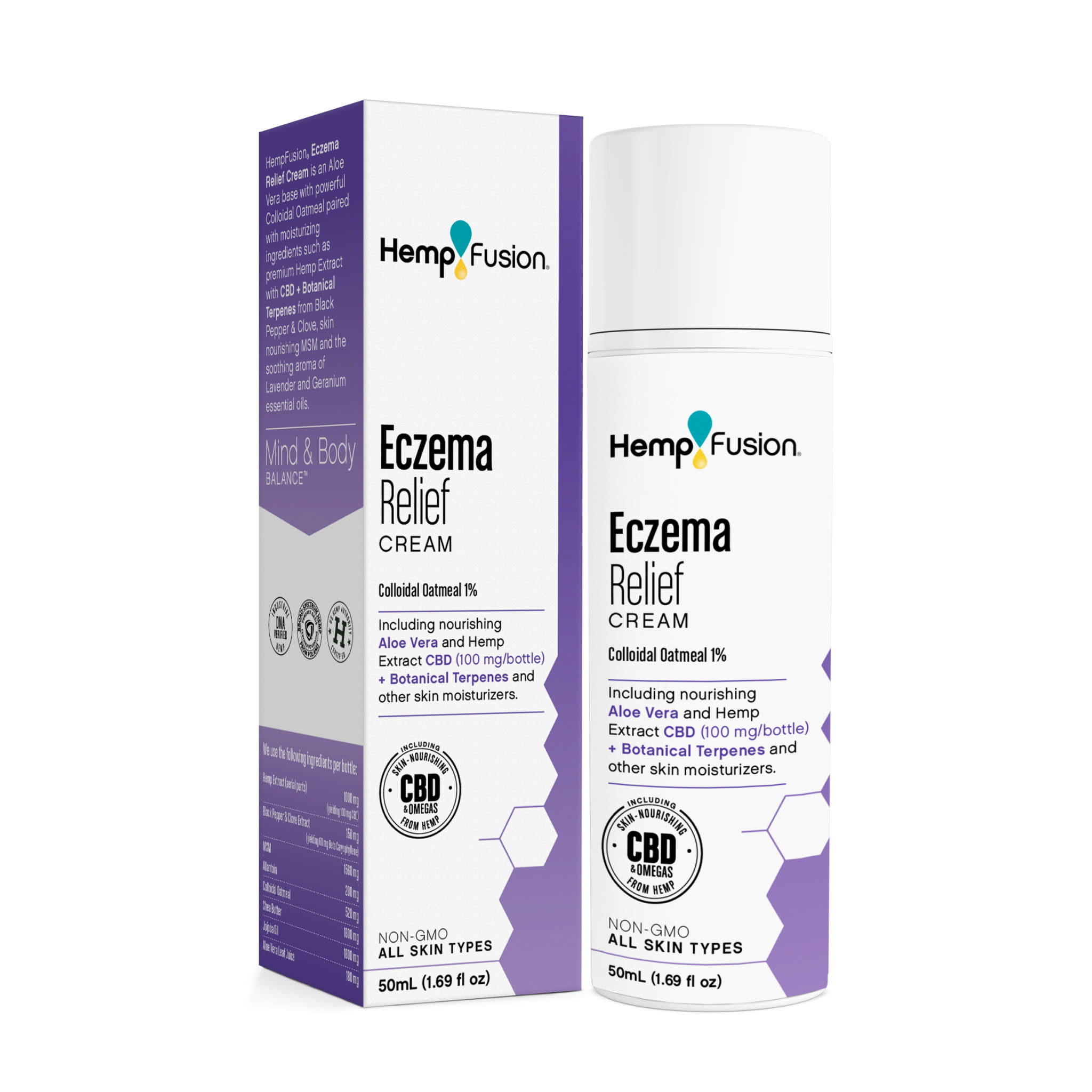 Hemp Fusion - Eczema Relief crm + 100mg Cbd