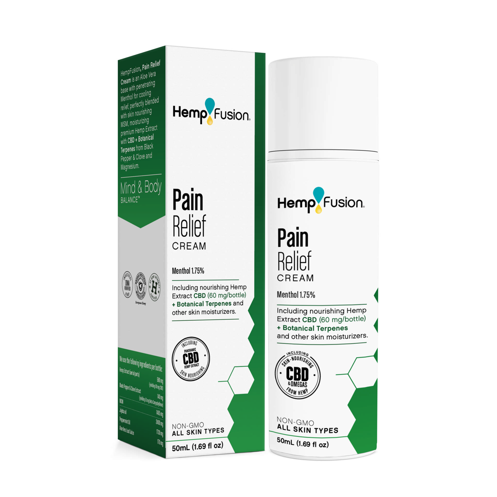 Hemp Fusion - Pain Relief ***crm + 60 mg Cbd