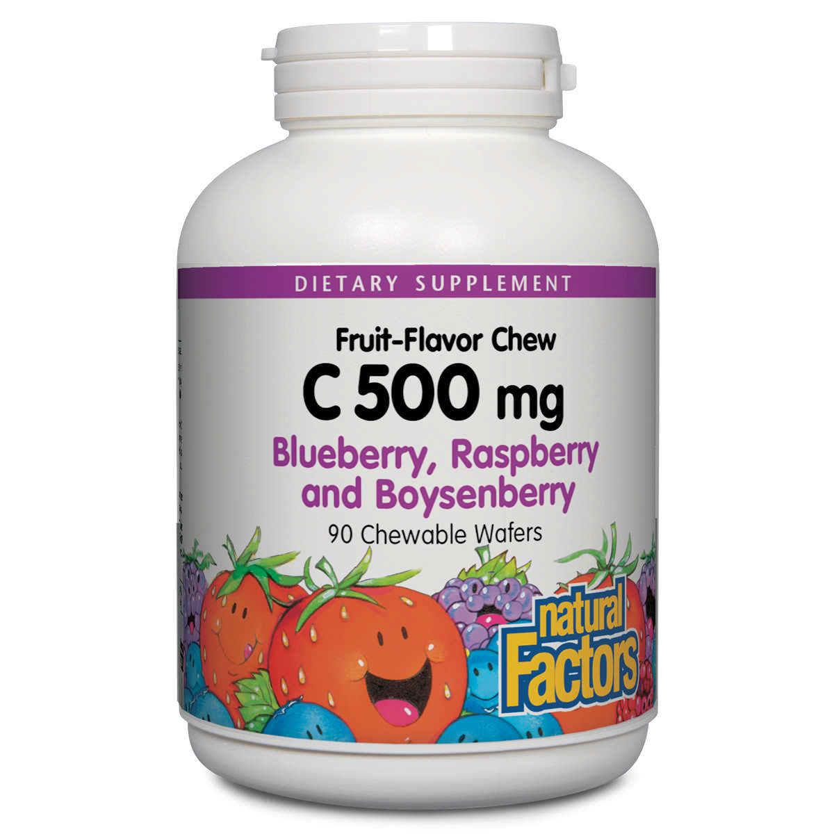 Natural Factors - C 500 mg Blueberry Rasp Bo chew