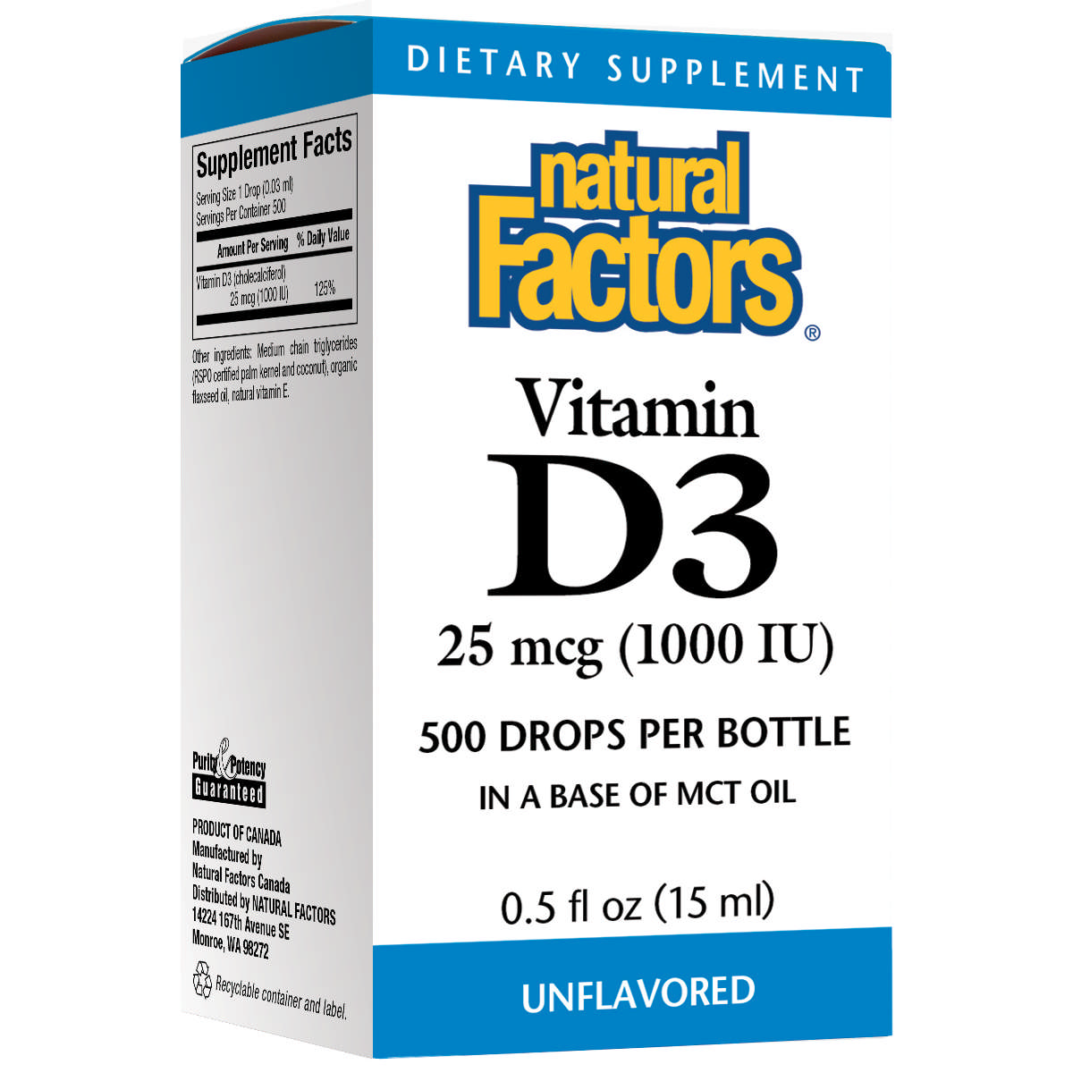 Natural Factors - D3 1000 Drops