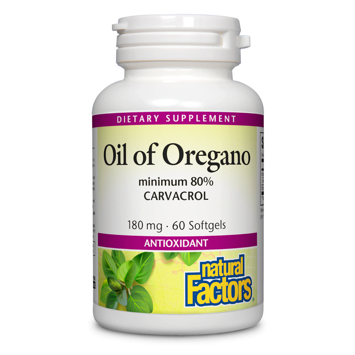 Natural Factors - Oil Of Oregano 180 mg softgel