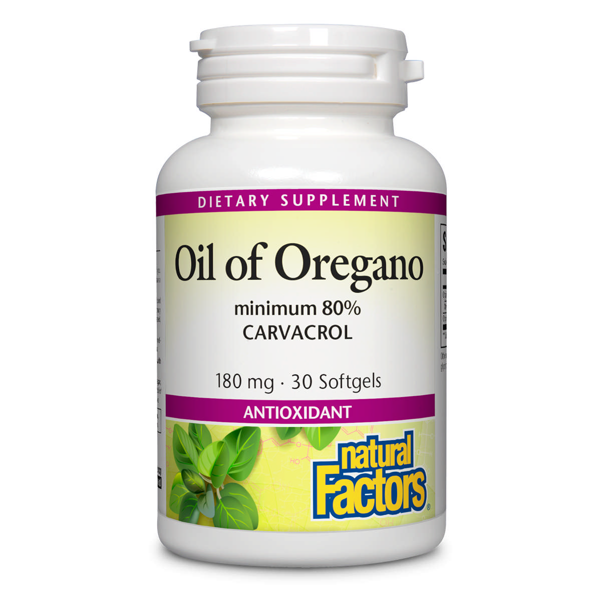 Natural Factors - Oil Of Oregano 180 mg softgel