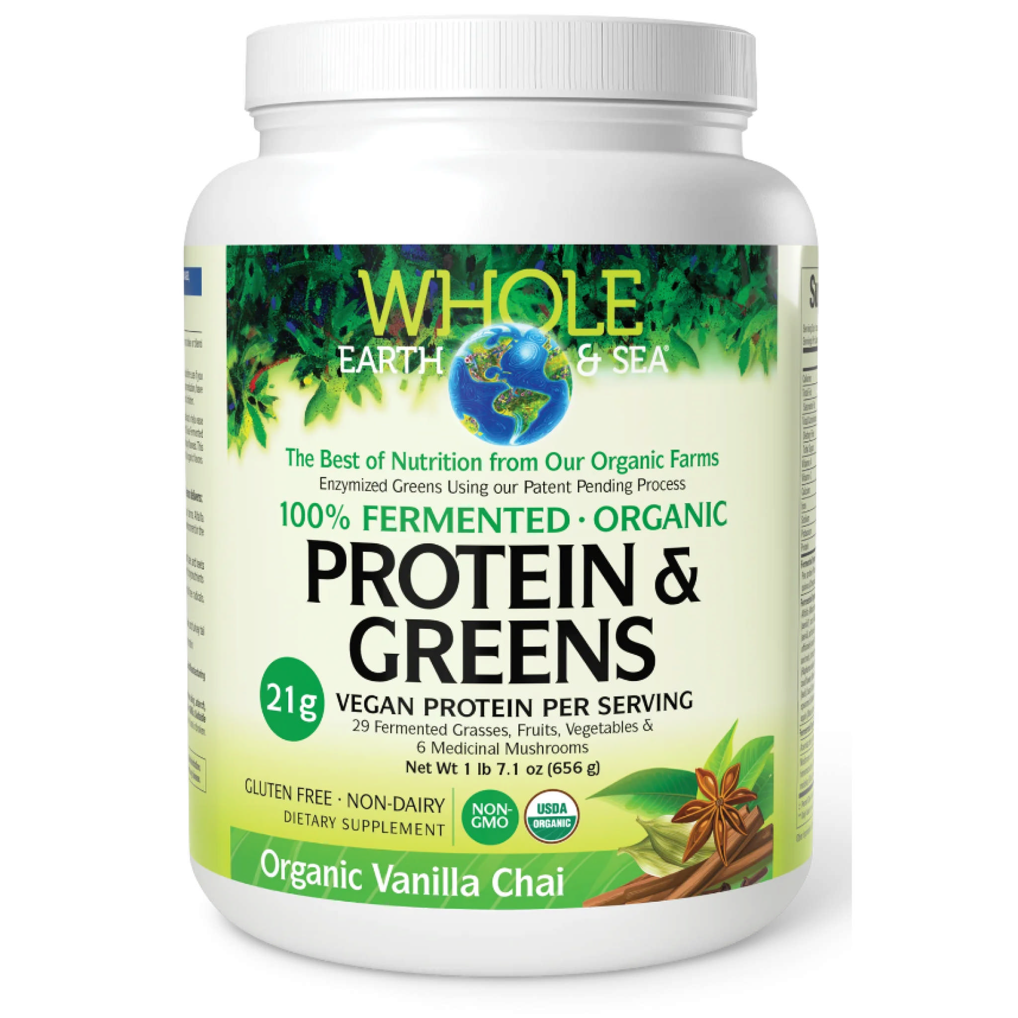 Natural Factors - Prot & Greens powder Org Choc