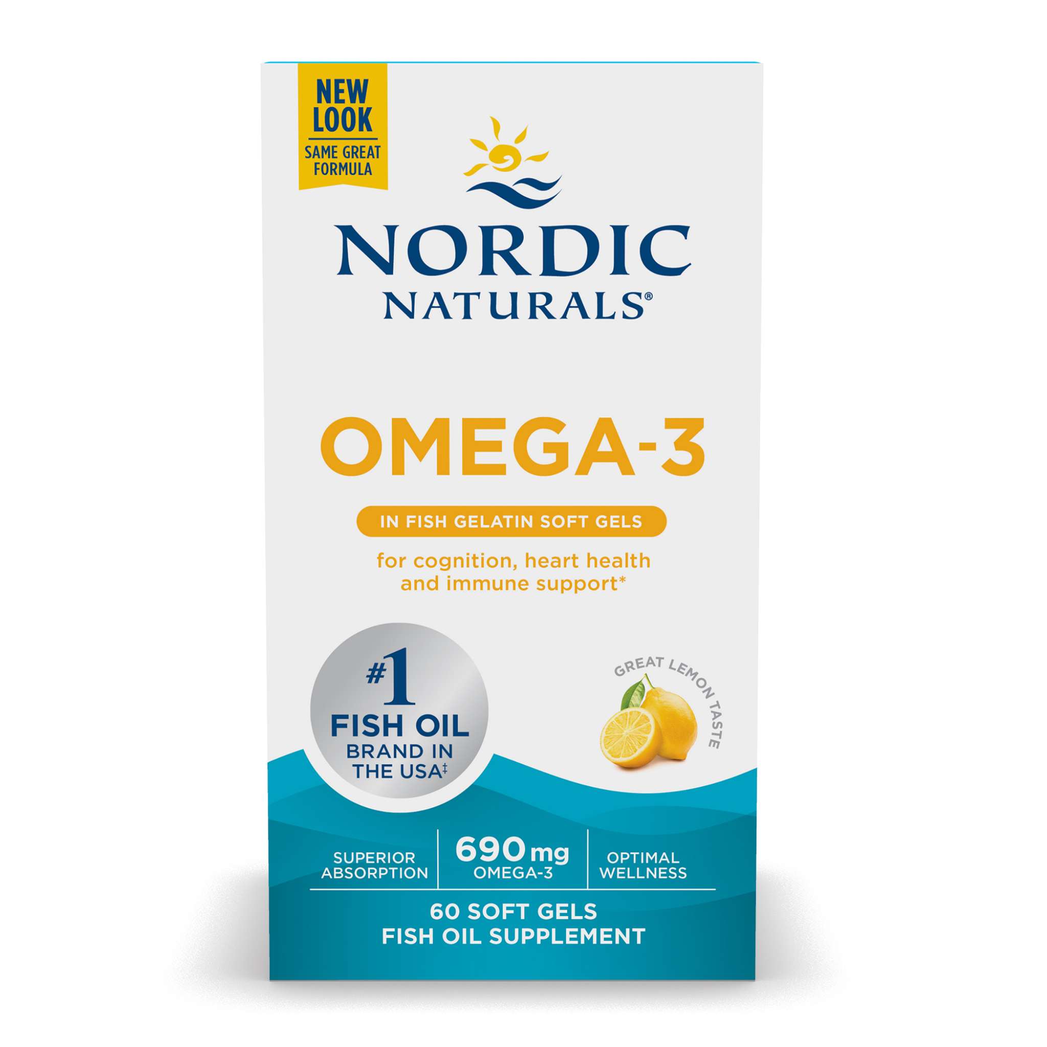 Nordic Naturals - Omega 3 W/ Fish Gelatin 1000 M