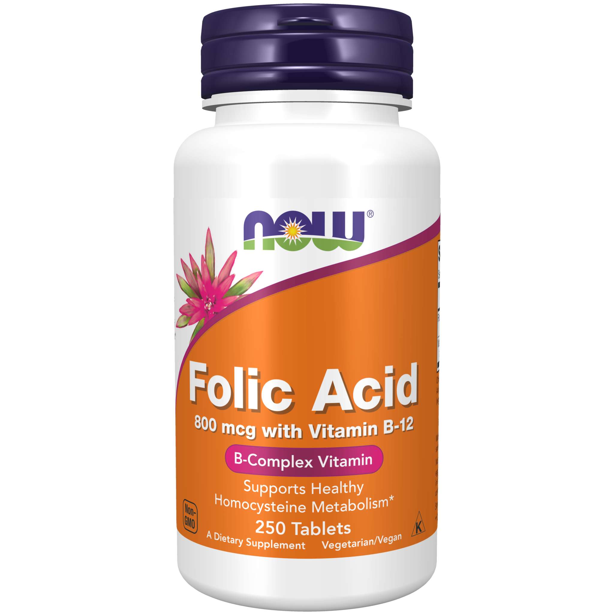 Now Foods - Folic Acid 800 mcg + B12 25 Mc