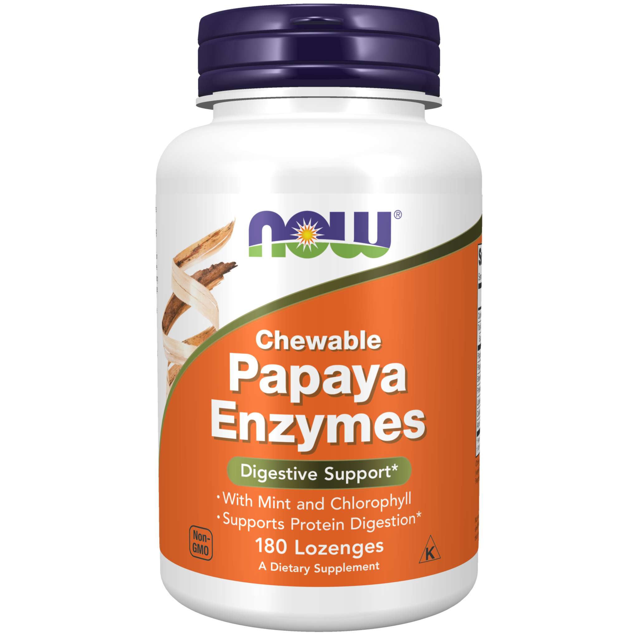 Now Foods - Papaya Enzyme W/Mint & Chlorop