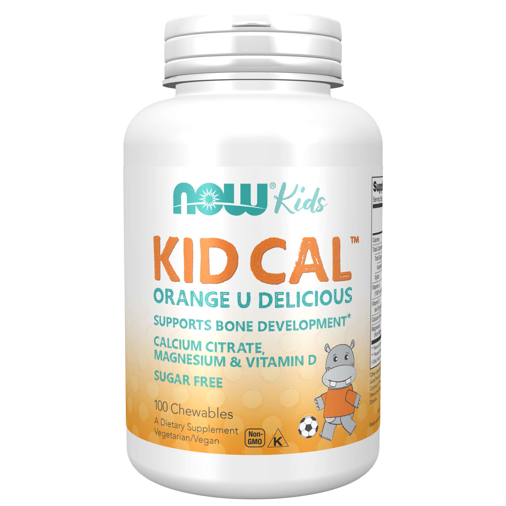 Now Foods - Kid Cal chew 100 mg Orange