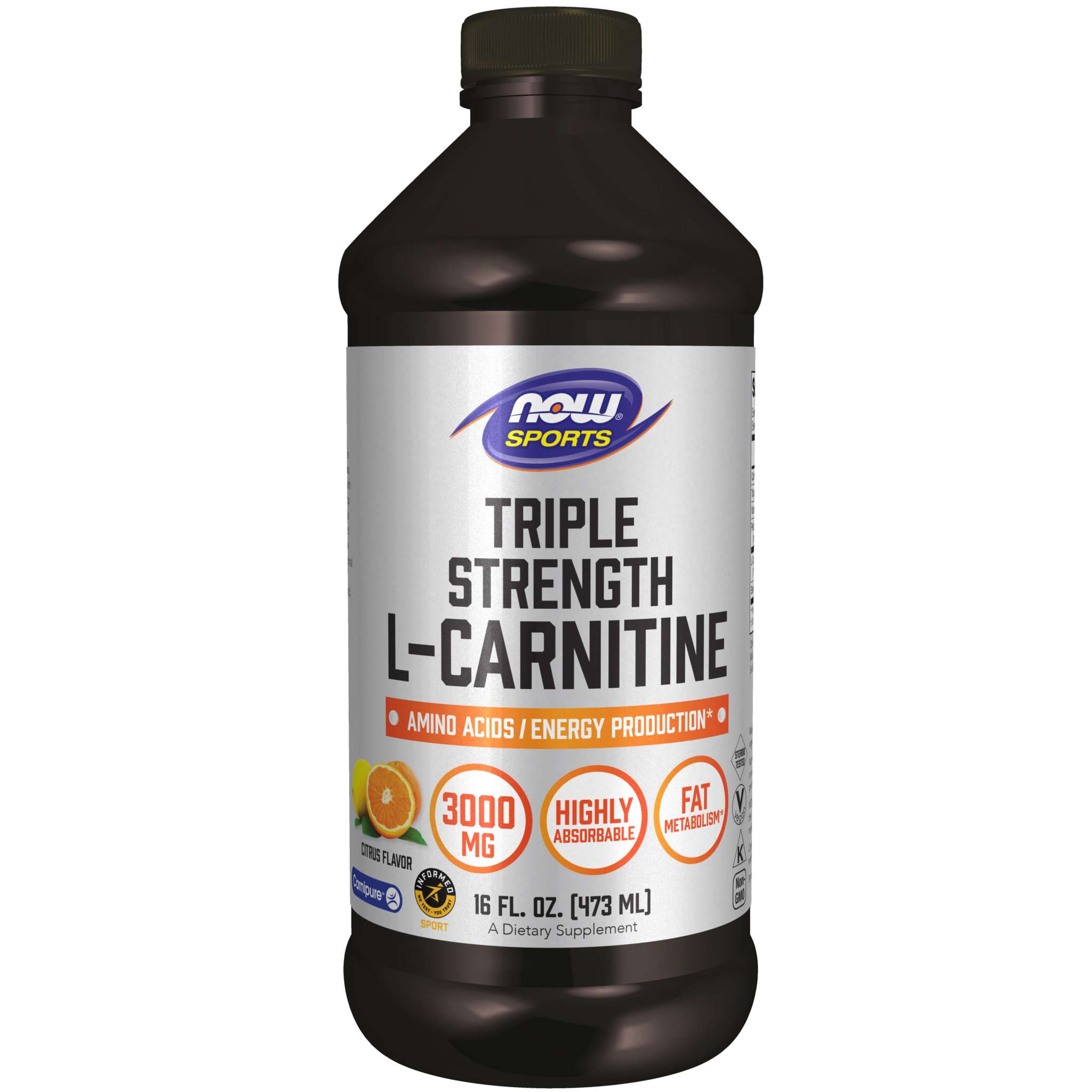 Now Foods - Carnitine liq 3000 mg Citrus