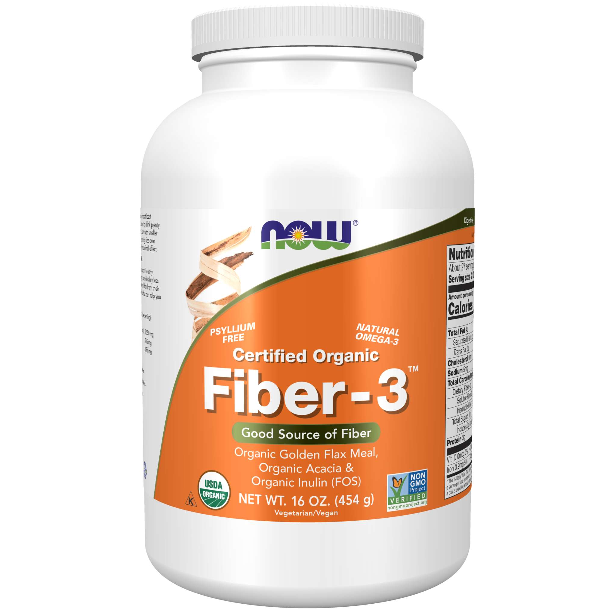 Now Foods - Fiber 3 Powder