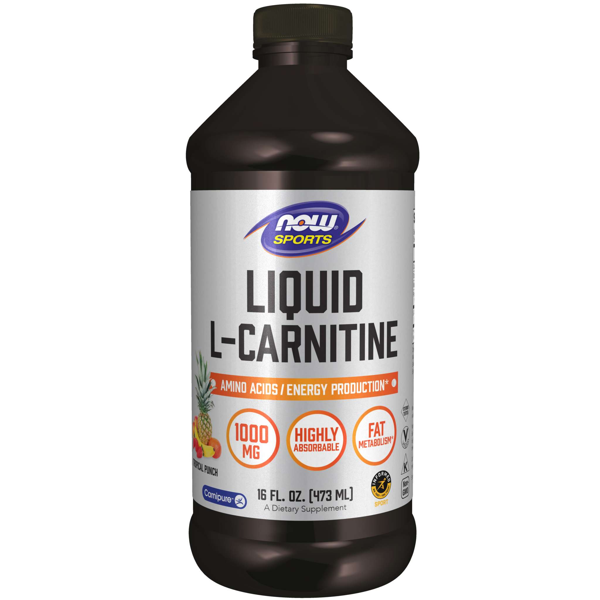 Now Foods - Carnitine liq 1000 mg Trp Pun