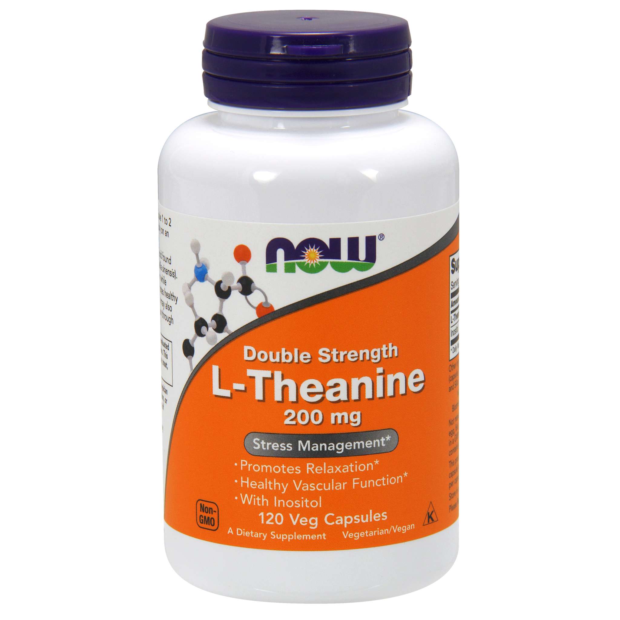 Now Foods - Theanine 200 mg W/Inositol