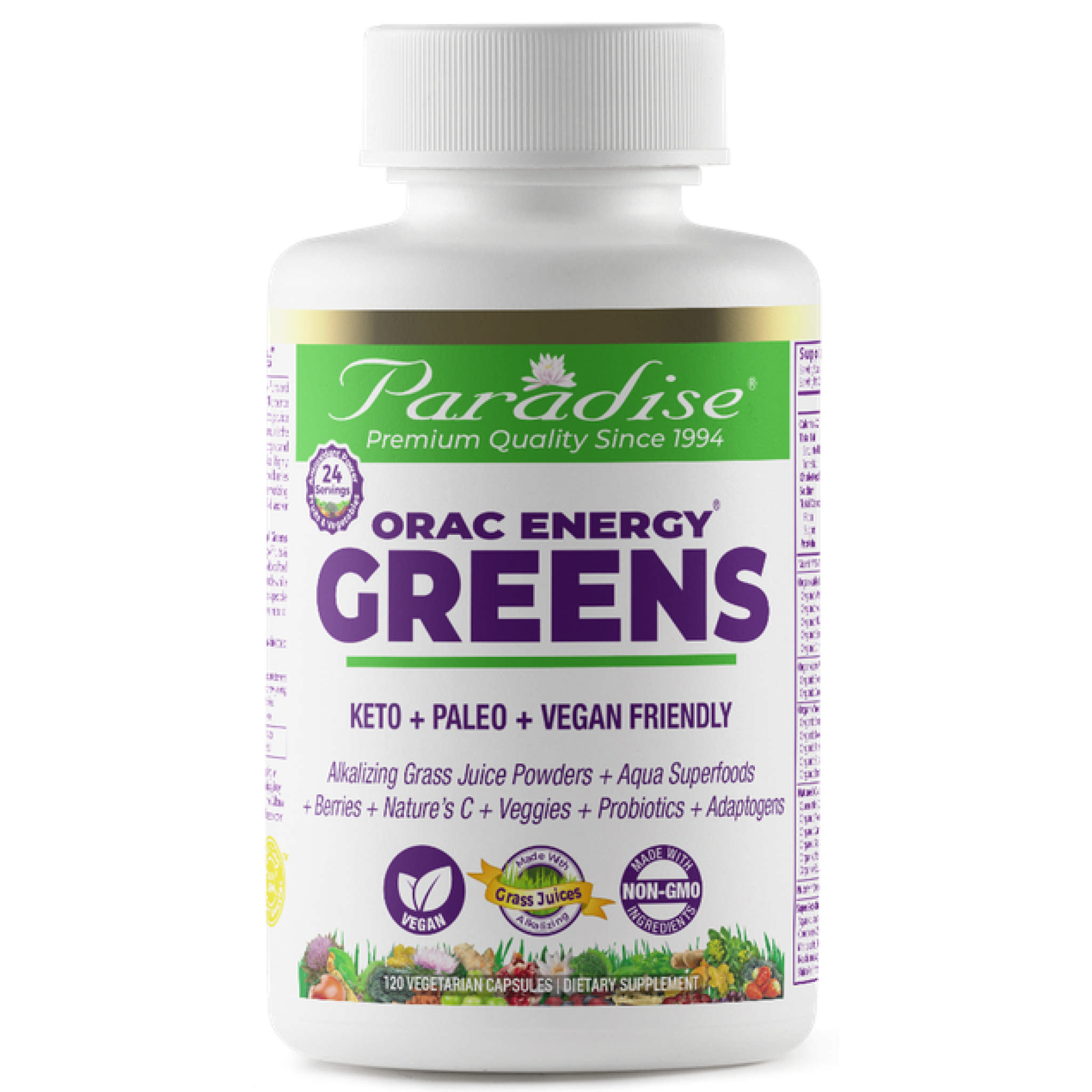 Paradise Herbs - Orac Energy Green cap