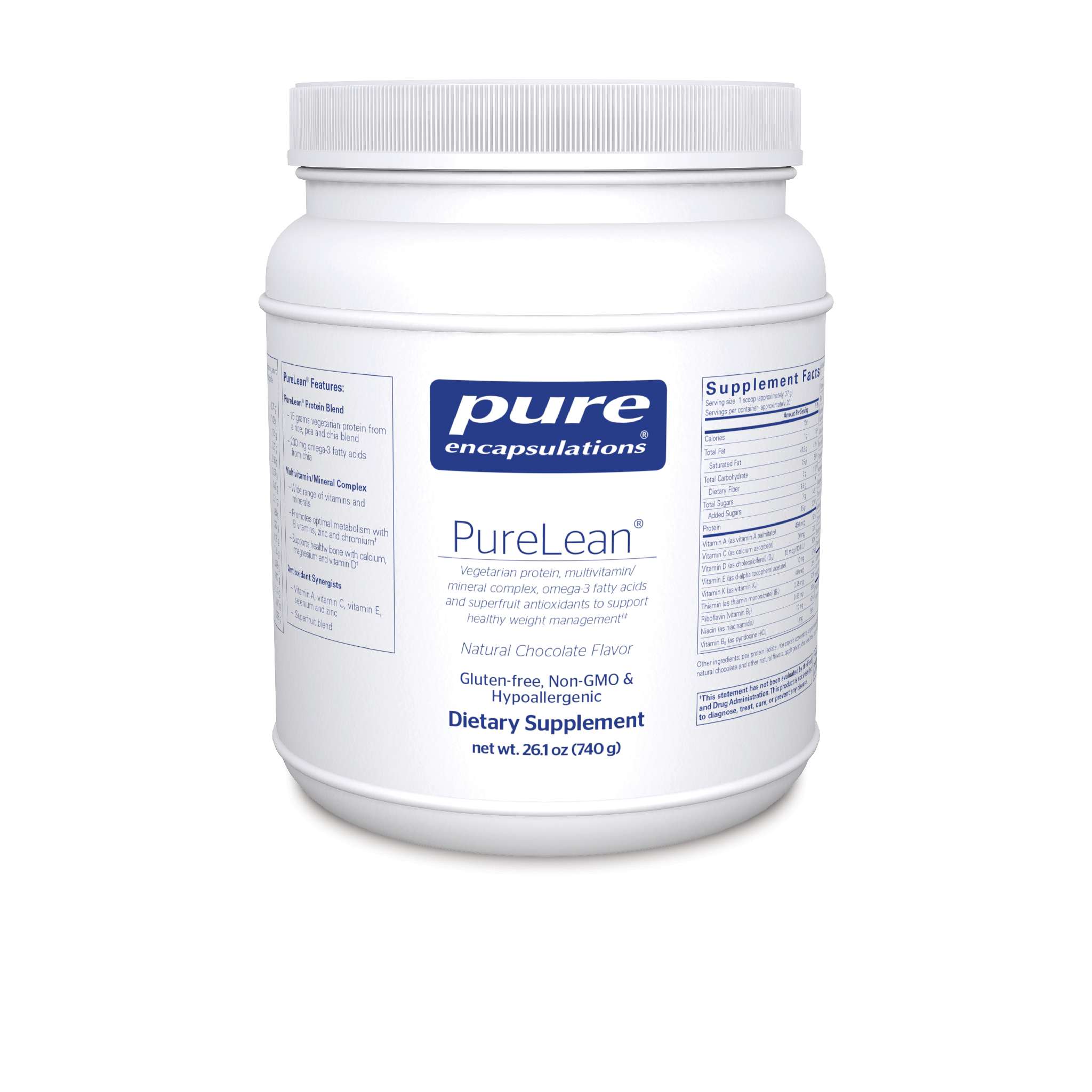 Pure Encapsulations - XXXPURELEAN PROTEIN BLEND CHOC