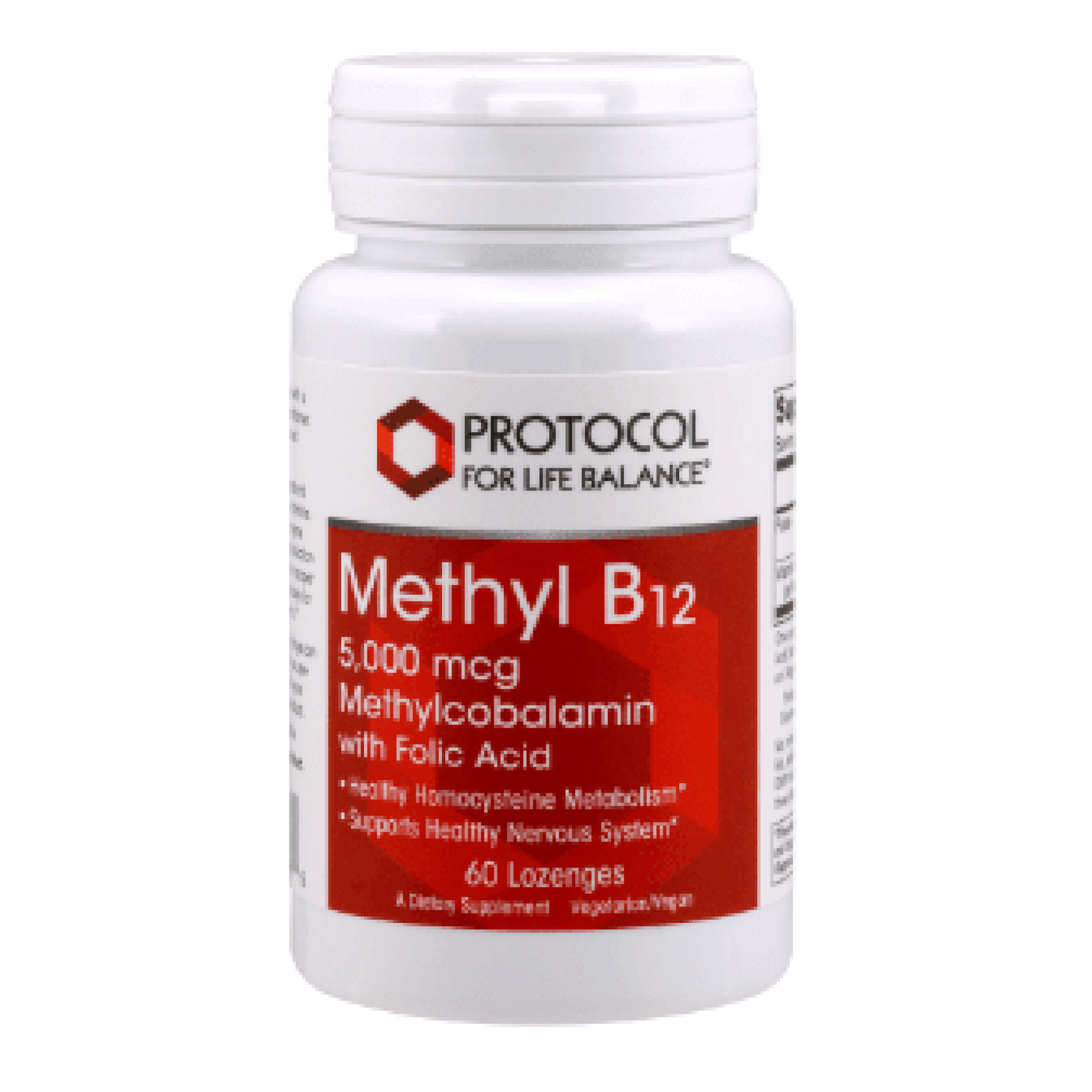 Protocol For Life Balance - Methyl B12 5000 mcg Folic Acid
