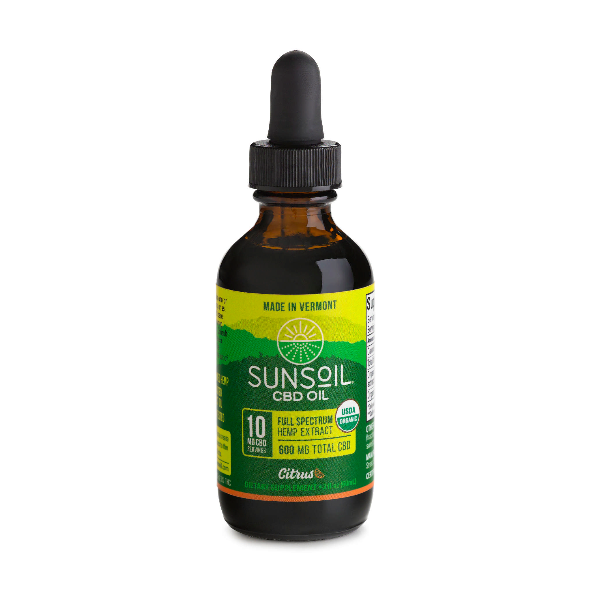 Sunsoil CBD Oil - XXXCBD OIL 10 MG CITRUS