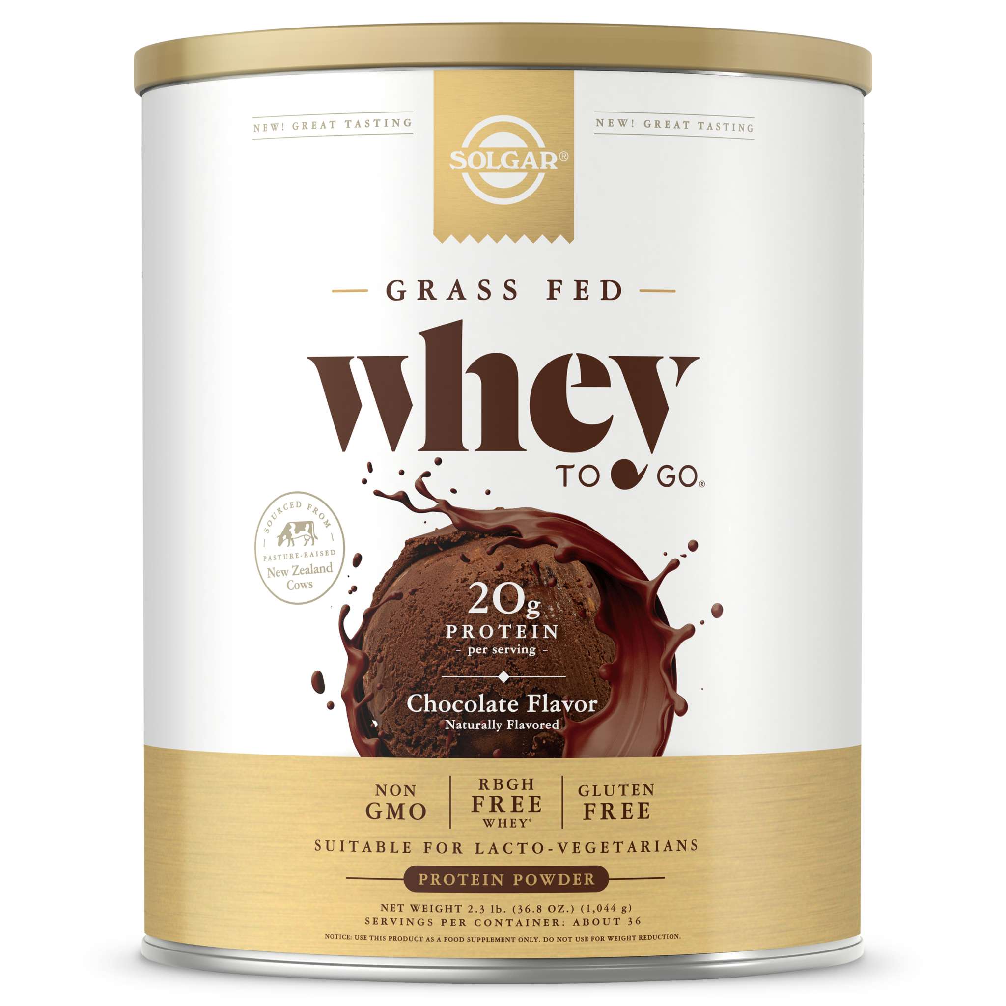 Solgar - Whey To Go Prot Choc Grass Fed