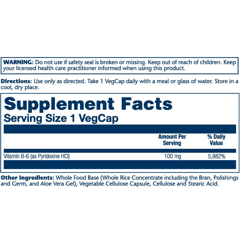 Solaray - B6 100 mg Two Stage Time Rel