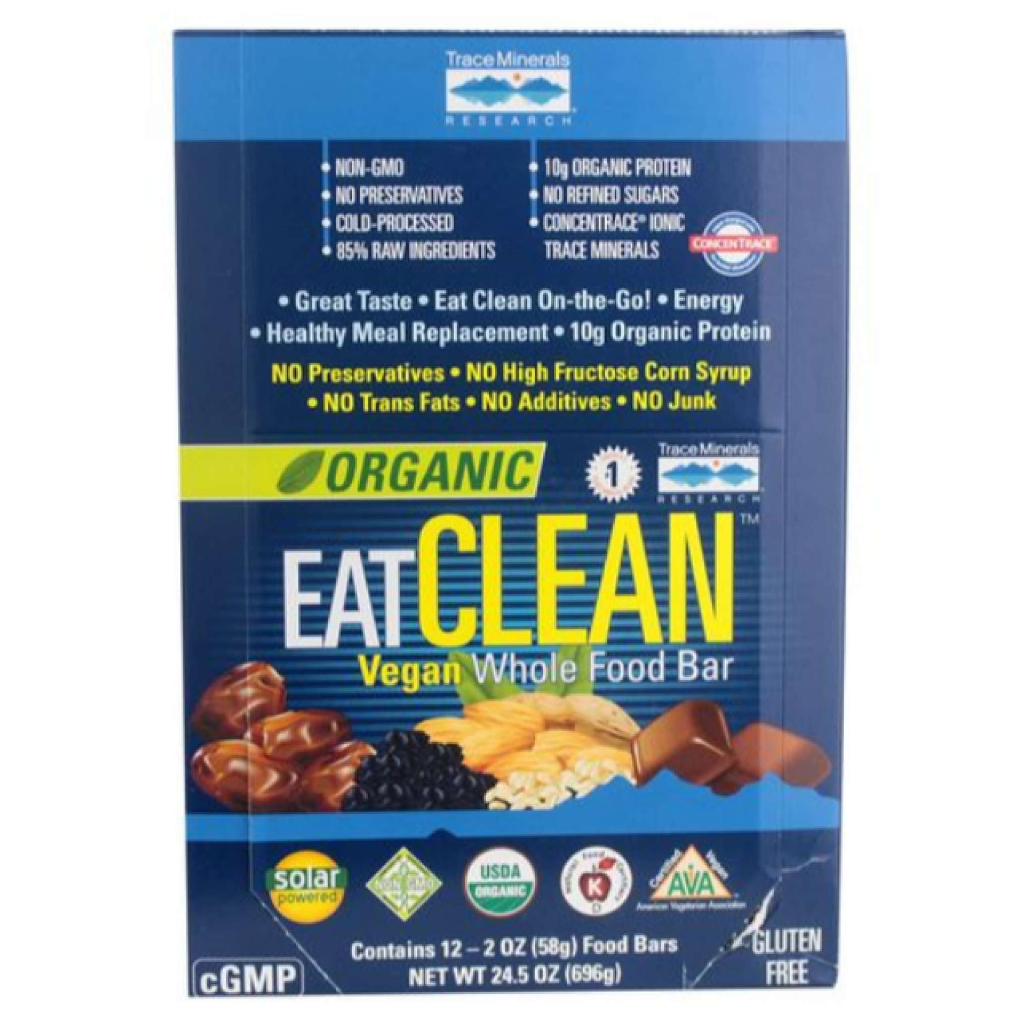 Trace Minerals Resea - Eat Clean Bar Choc Chip Organ