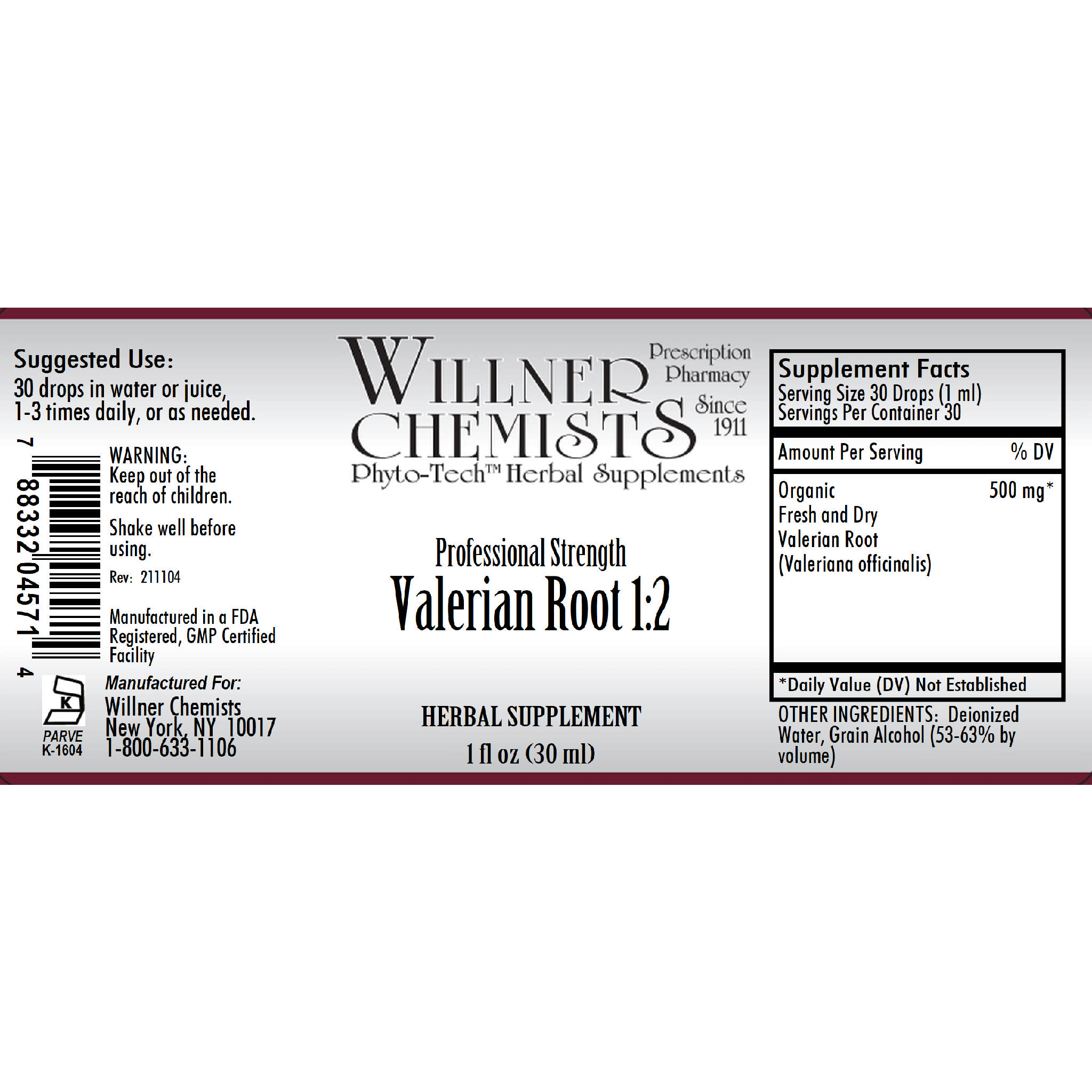 Willner Phyto Tech - Valerian Root 1:2