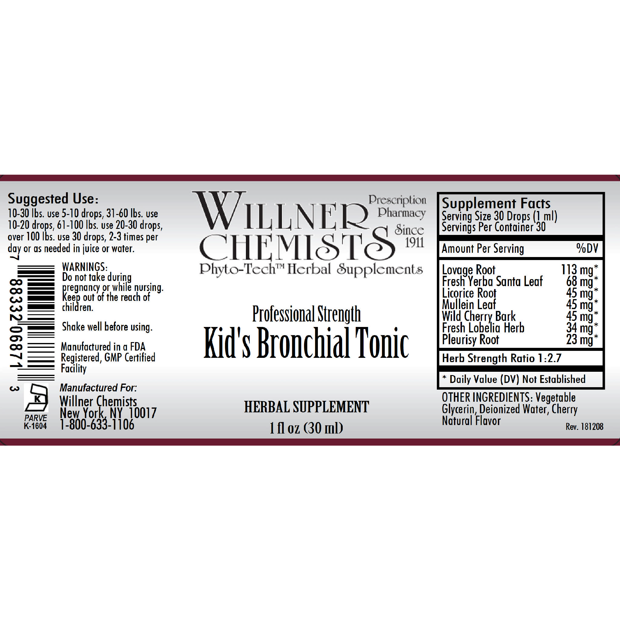 Willner Phyto Tech - Kids Bronchial Tonic Respirat