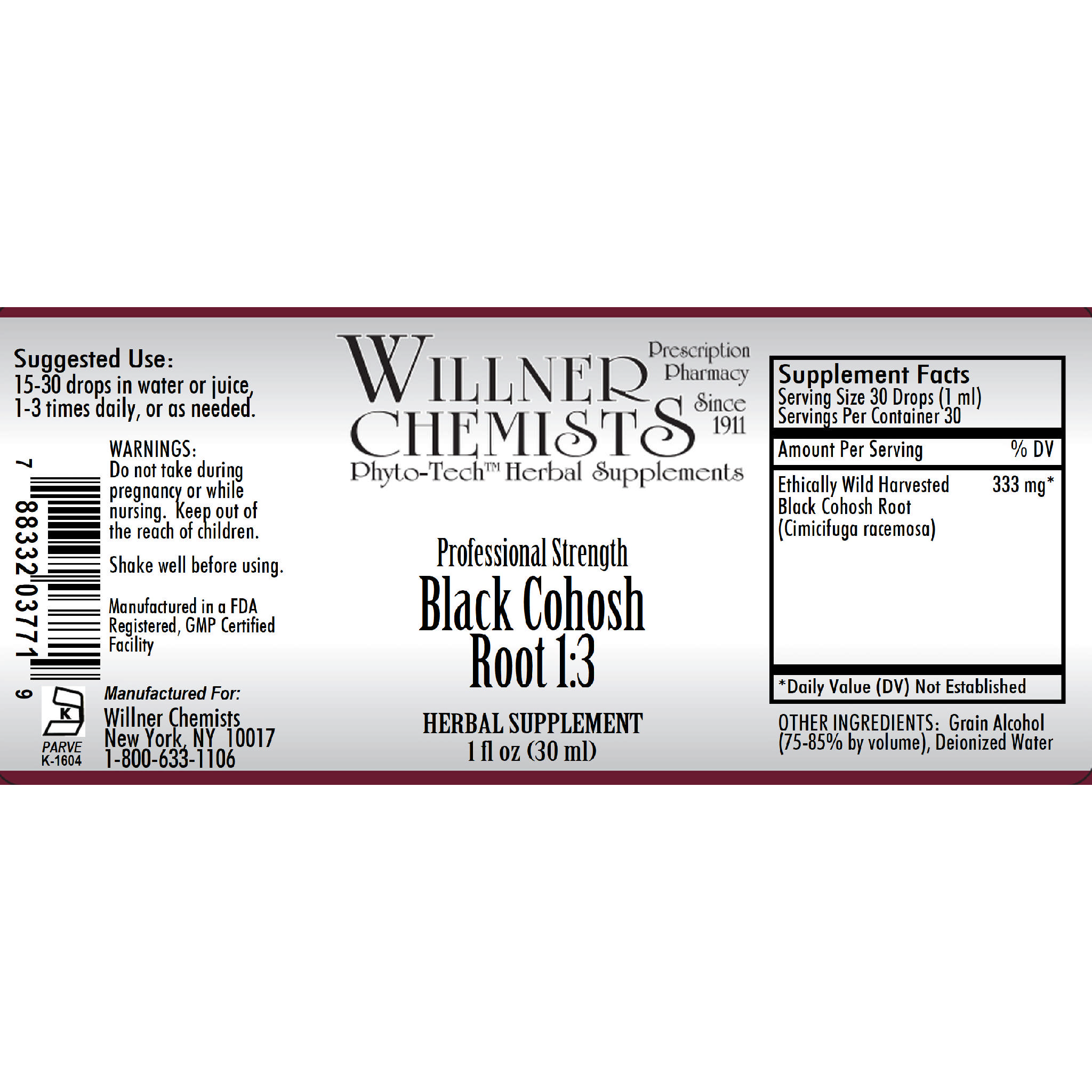 Willner Phyto Tech - Black Cohosh Root 1:3