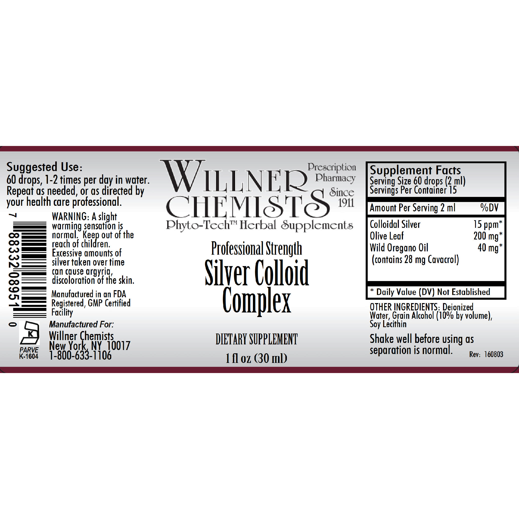 Willner Phyto Tech - Silver Colloid Complex