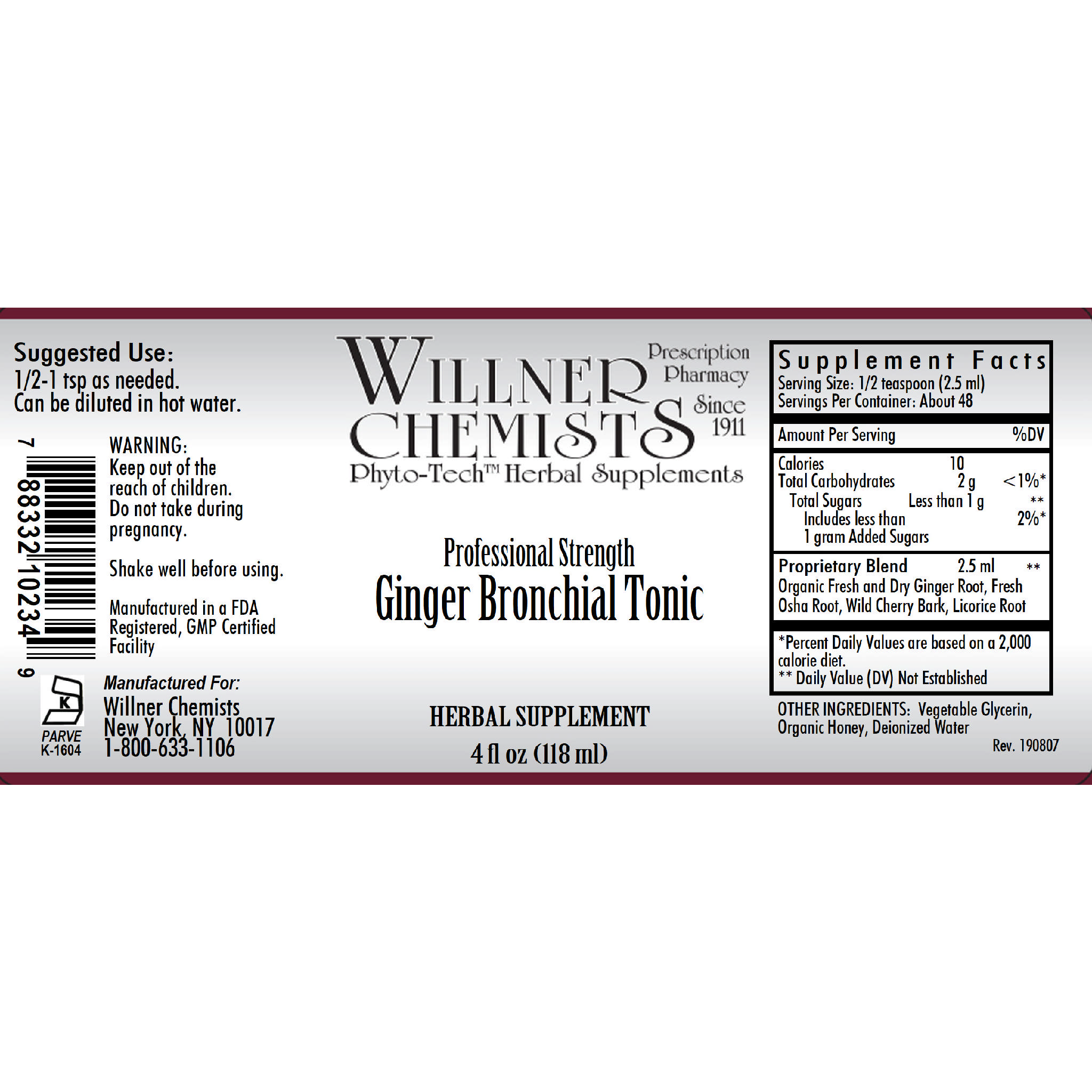 Willner Phyto Tech - Ginger Bronchial Tonic