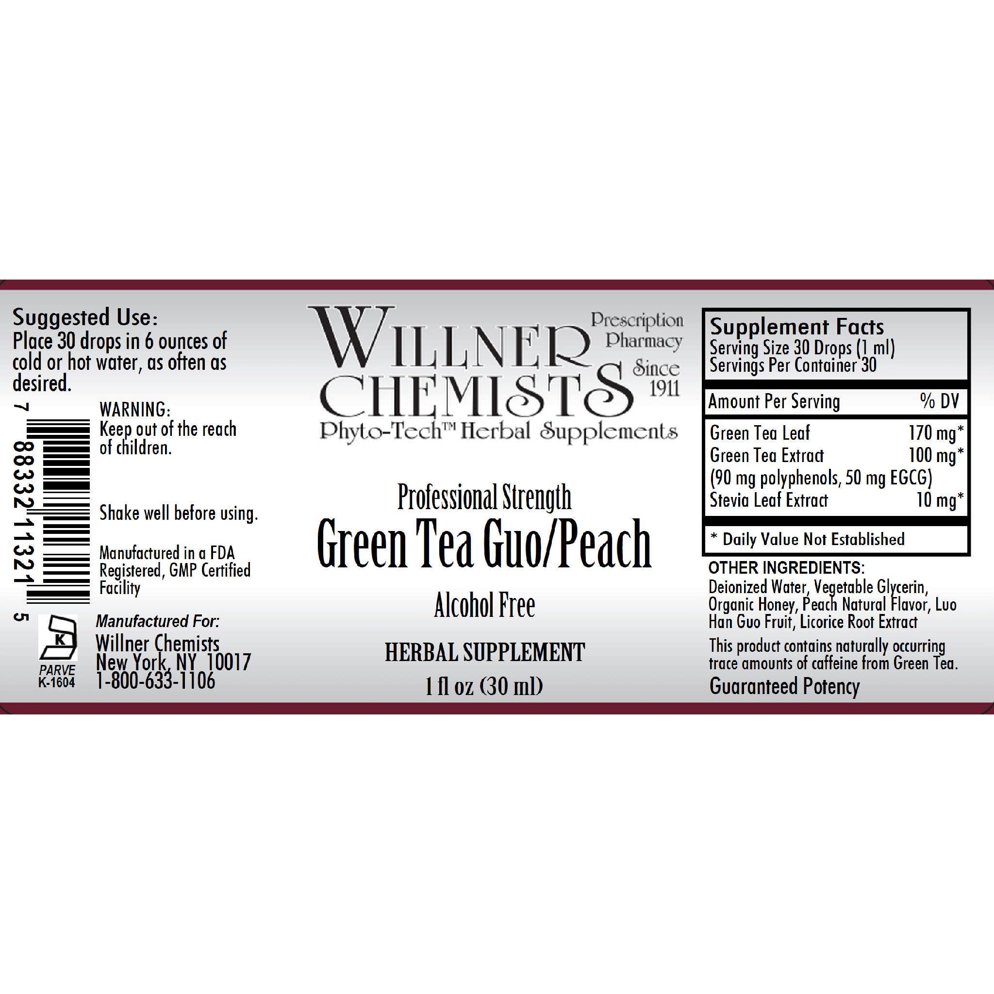 Willner Phyto Tech - Green Tea Guo Peach Af