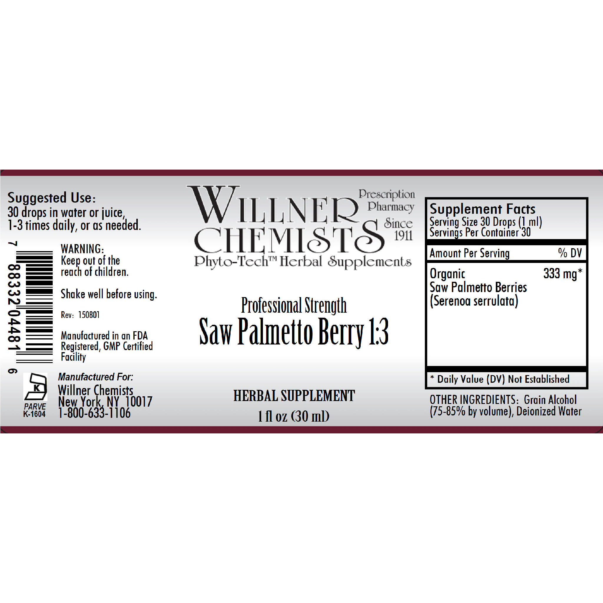 Willner Phyto Tech - Saw Palmetto Berry 1:3